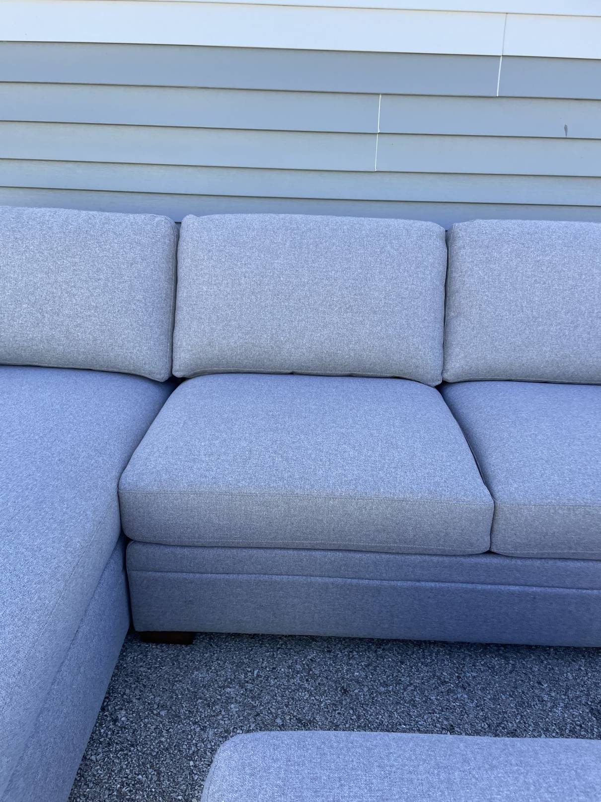 Thomasville Langdon Fabric Sectional with Storage Ottoman