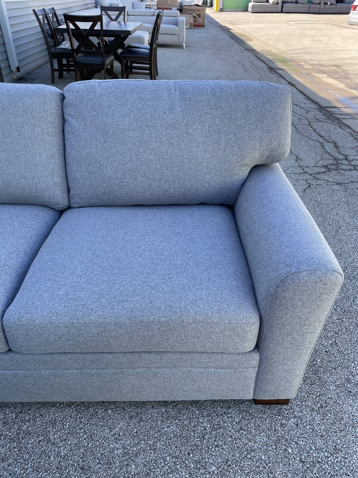 Thomasville Langdon Fabric Sectional with Storage Ottoman