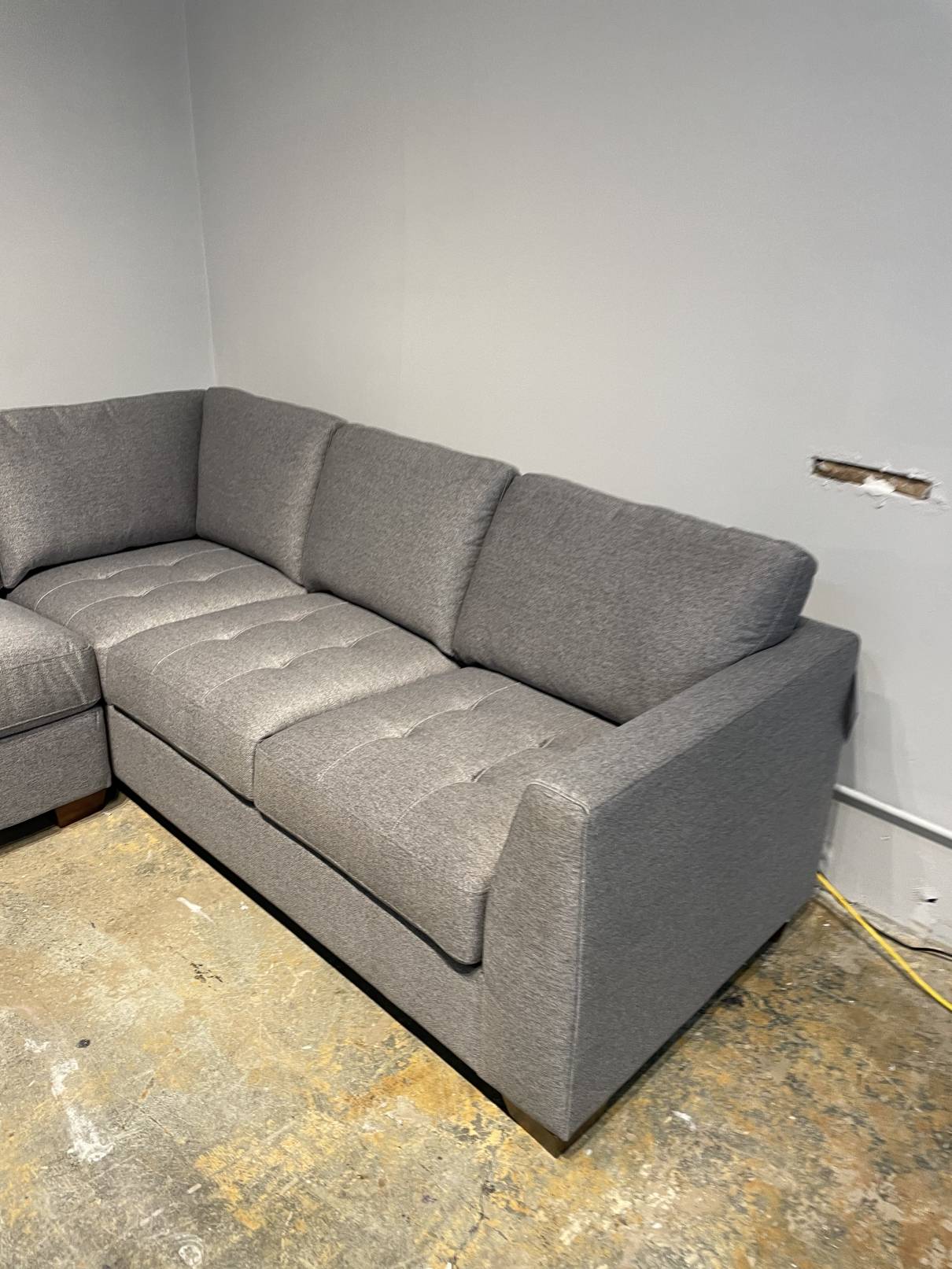 Thomasville Yvette Fabric Sectional with Storage Ottoman