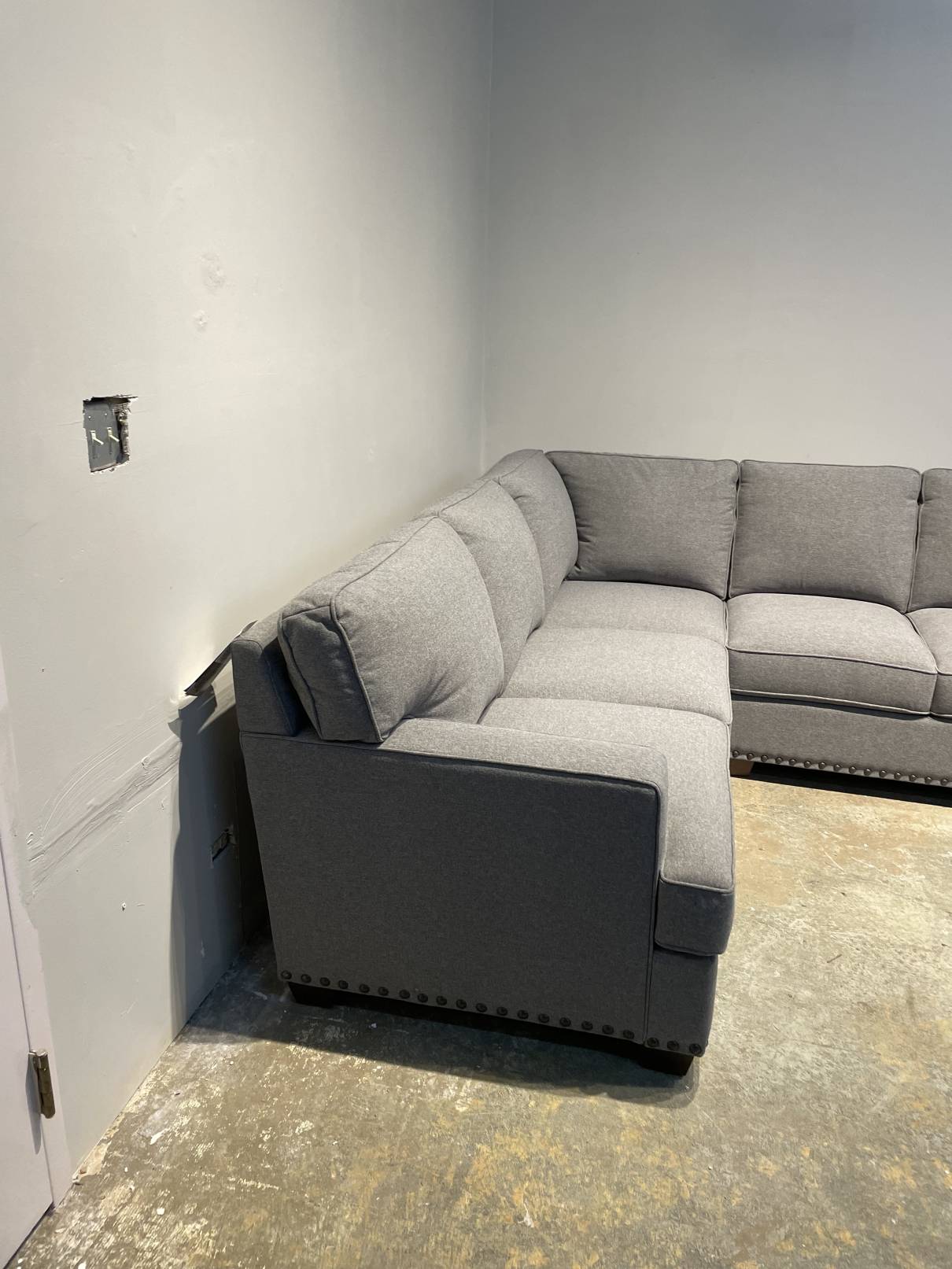 Thomasville Emilee Fabric Sectional with Storage Ottoman