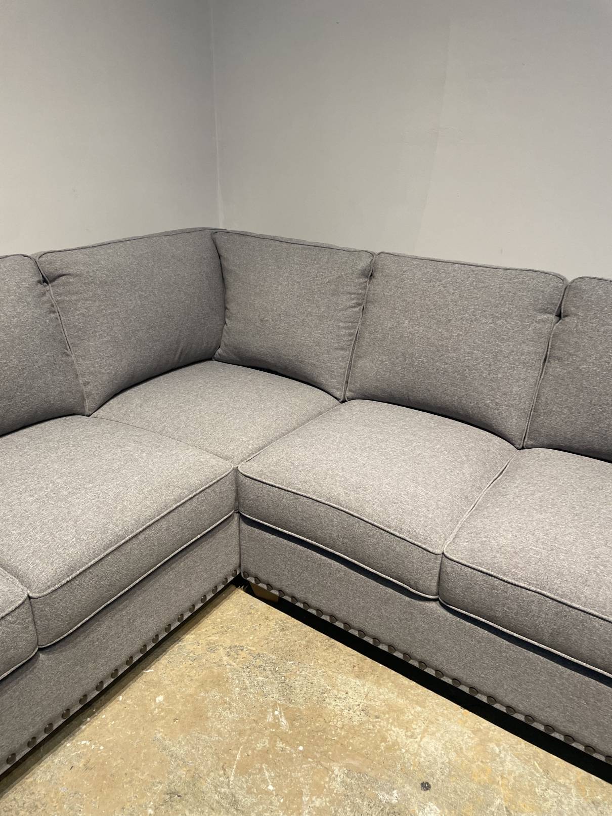 Thomasville Emilee Fabric Sectional with Storage Ottoman