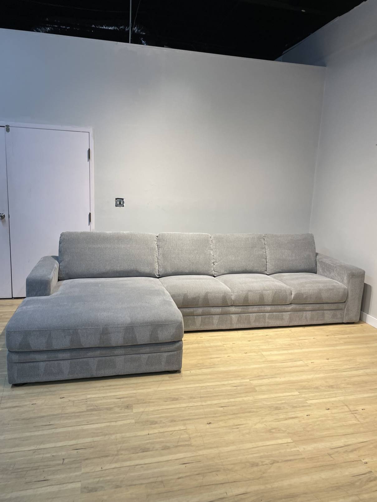 Used Fabric Sectional Couch Gray