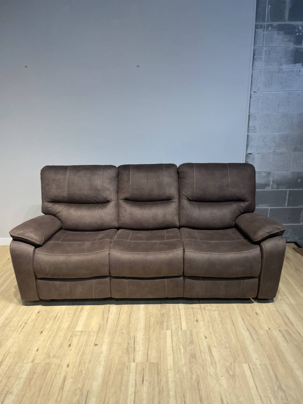 Barcalounger fabric store reclining sofa