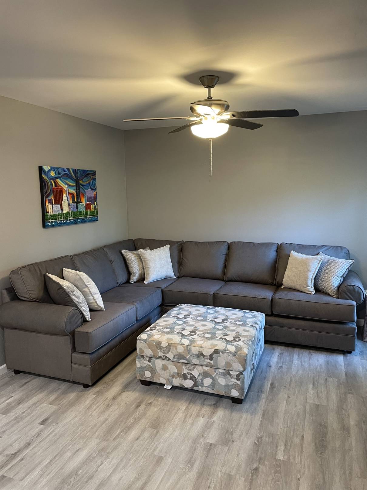 Dark Gray Sectional Sofa Baci Living Room