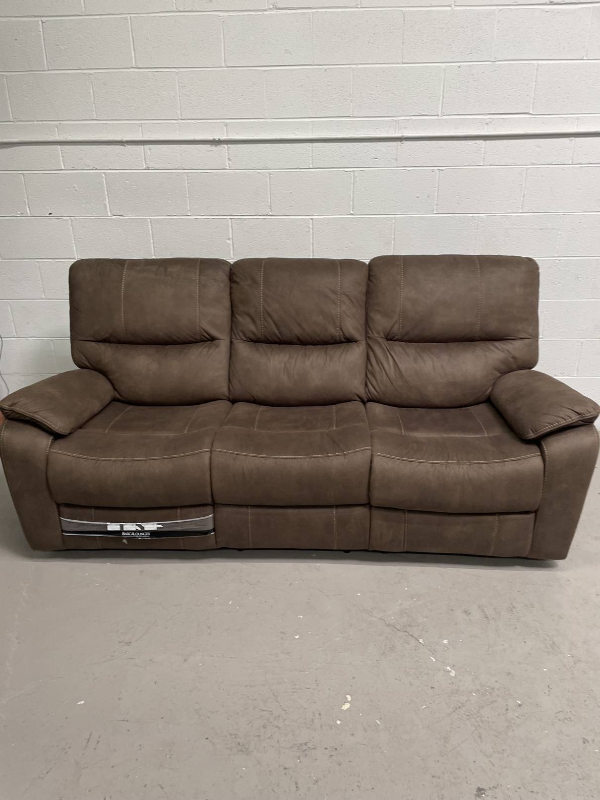 Barcalounger fabric outlet reclining sofa