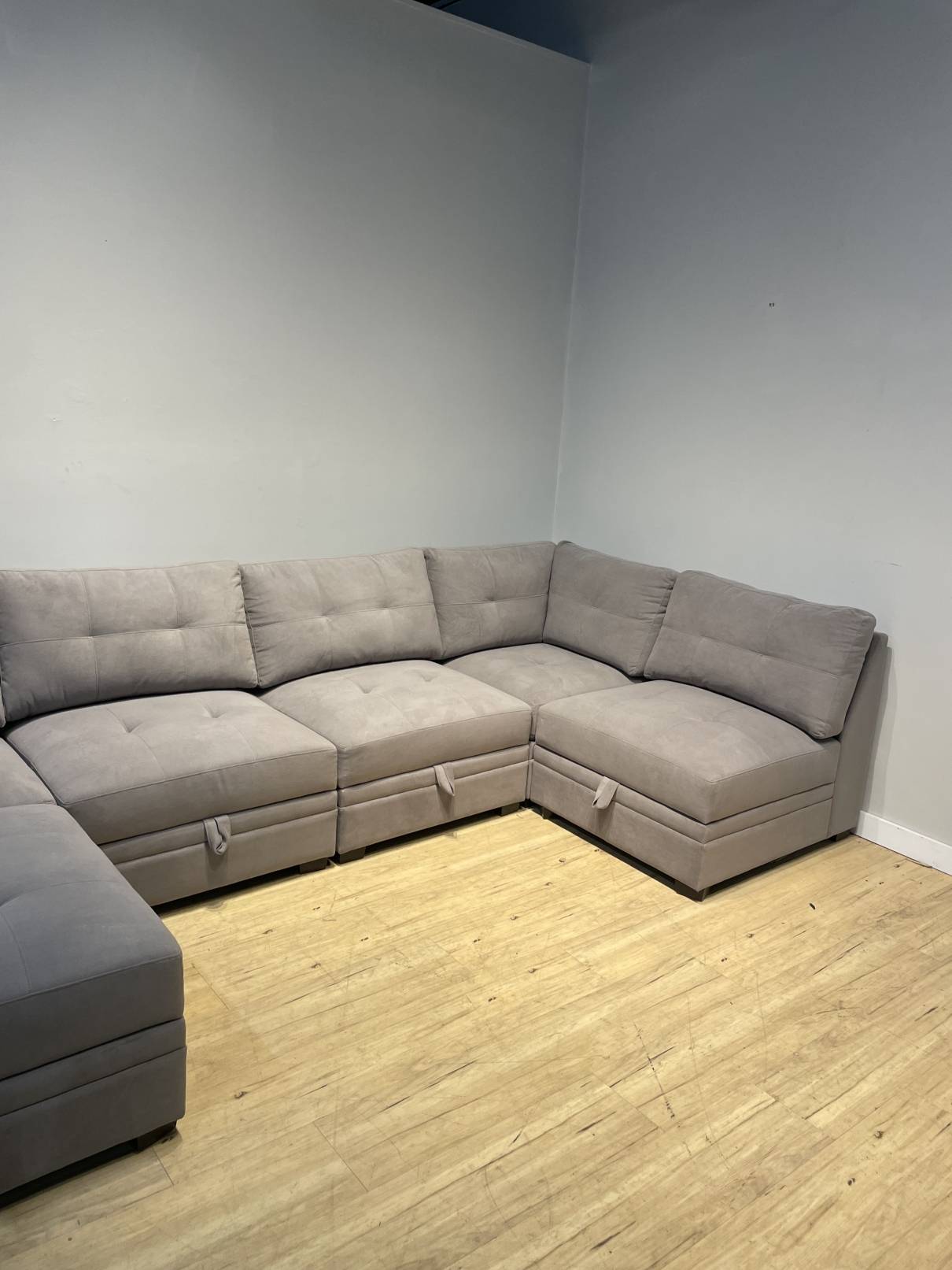 6 piece store fabric modular sectional