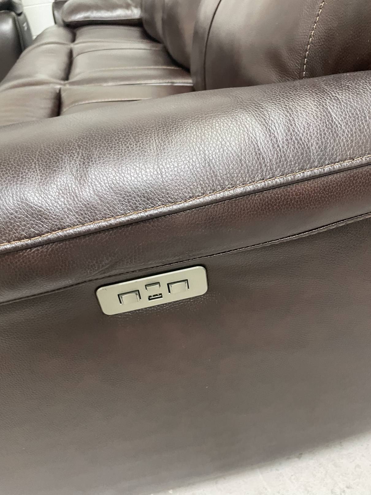 Aleena Leather Power Reclining Sofa with Power Headrest