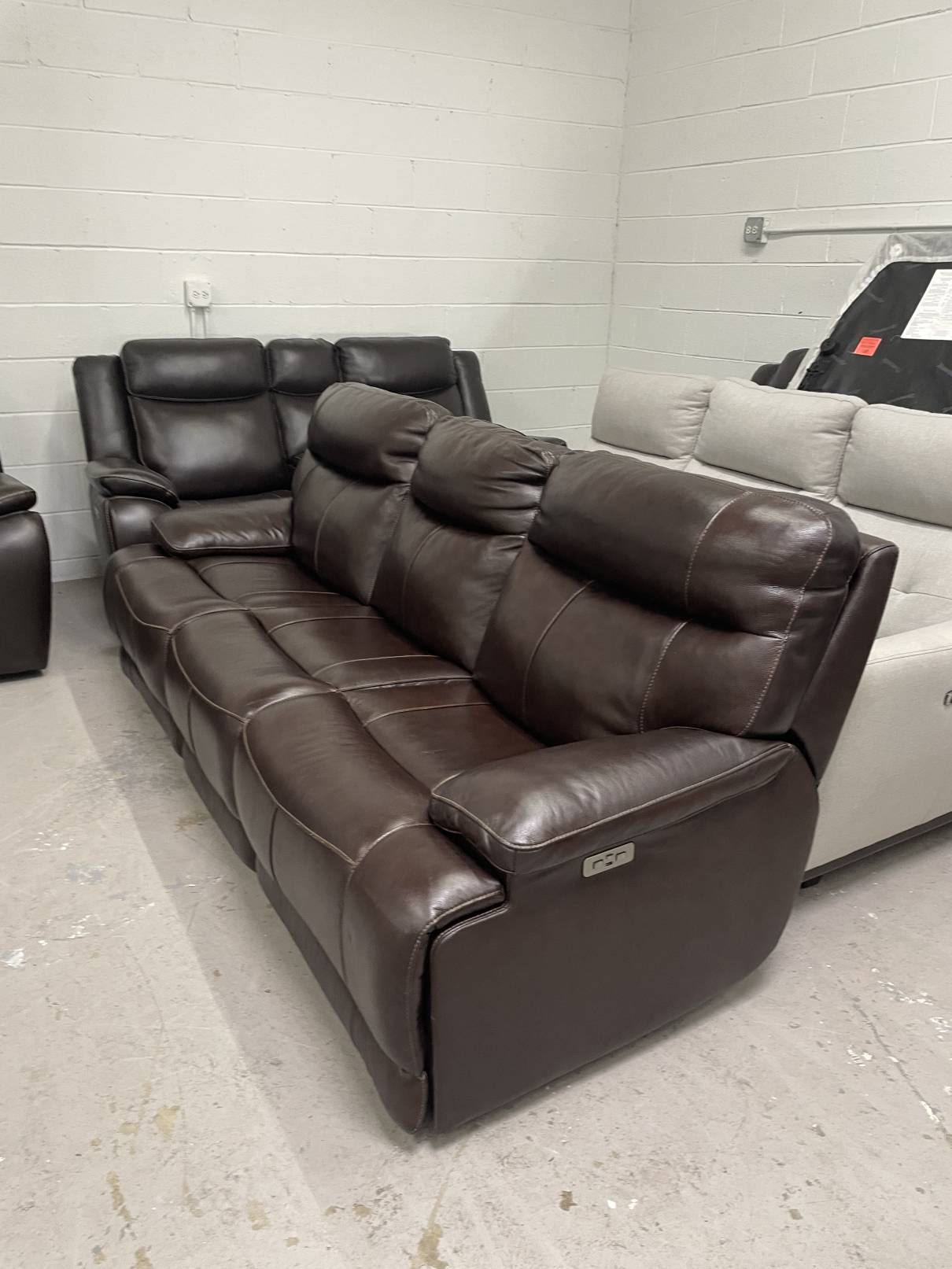Aleena leather power reclining chair discount