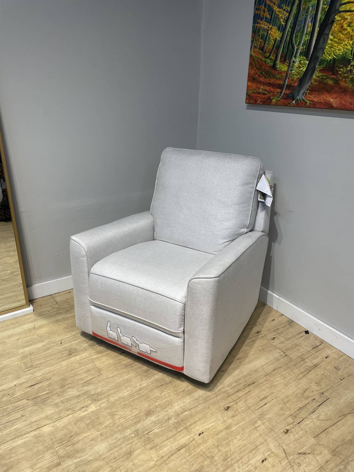 True Innovations Paxley Fabric Swivel Glider Recliner