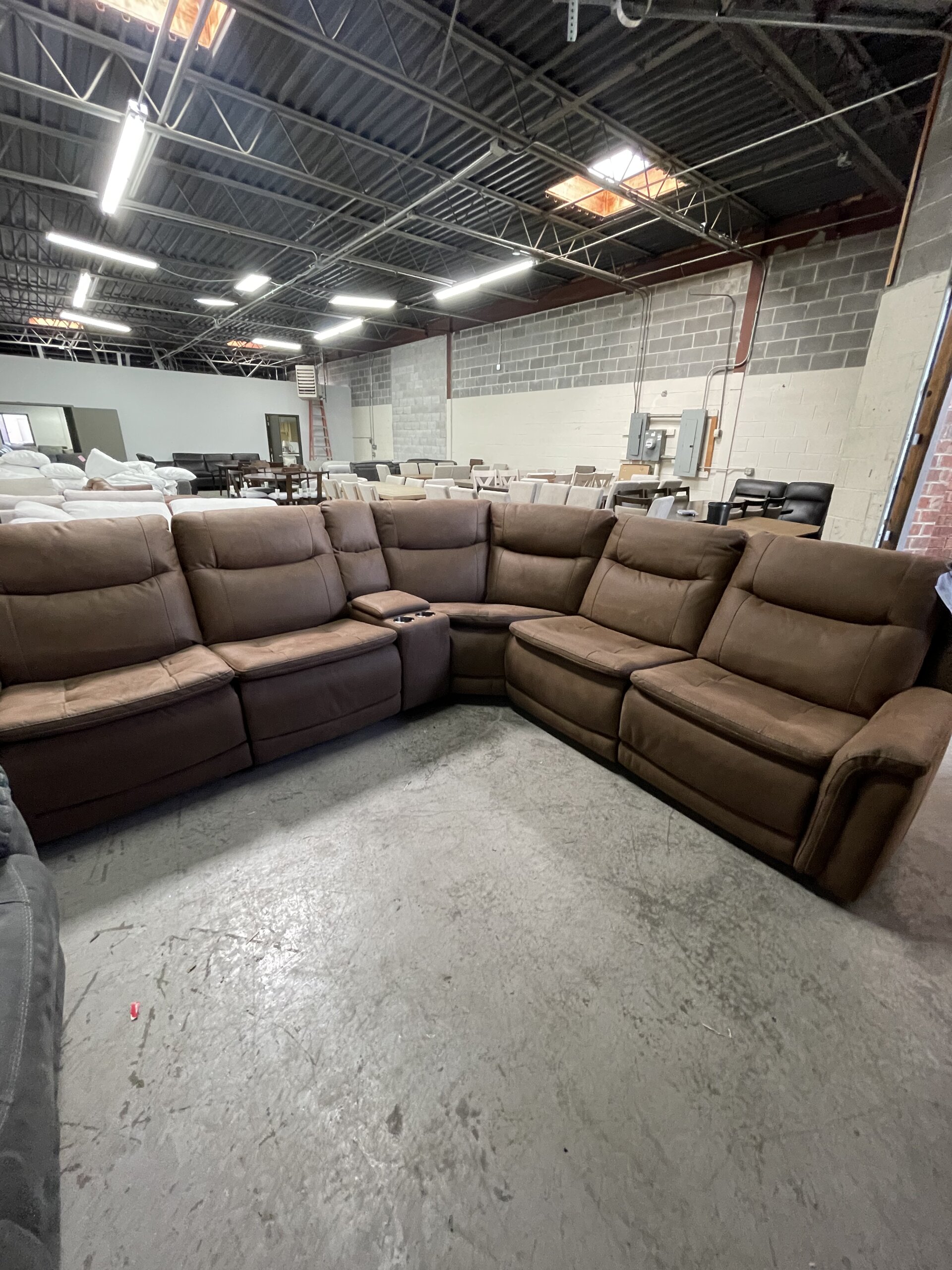 Simms Fabric Power Reclining Sectional with Power Headrests - Photo 1
