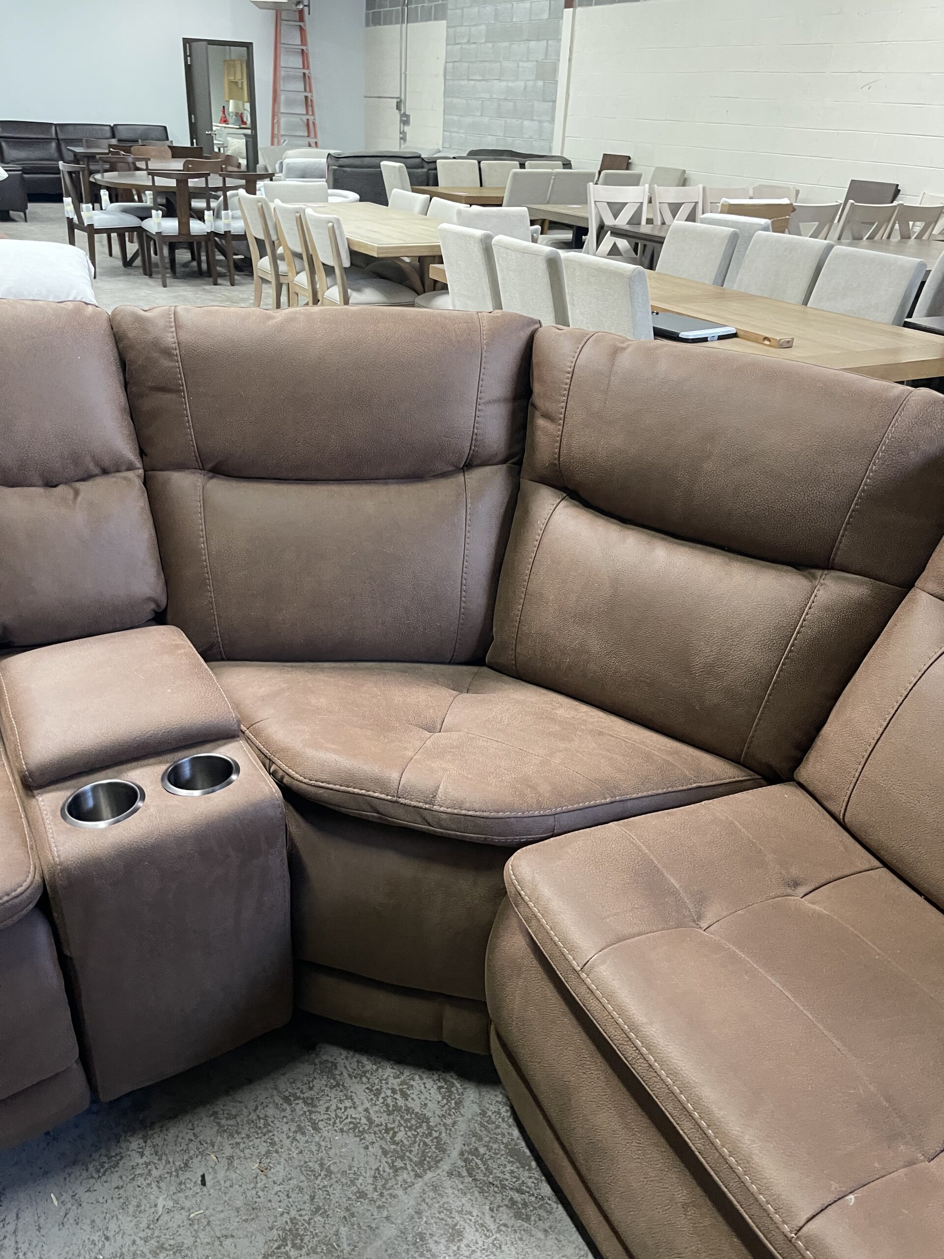 Simms Fabric Power Reclining Sectional with Power Headrests - Photo 7