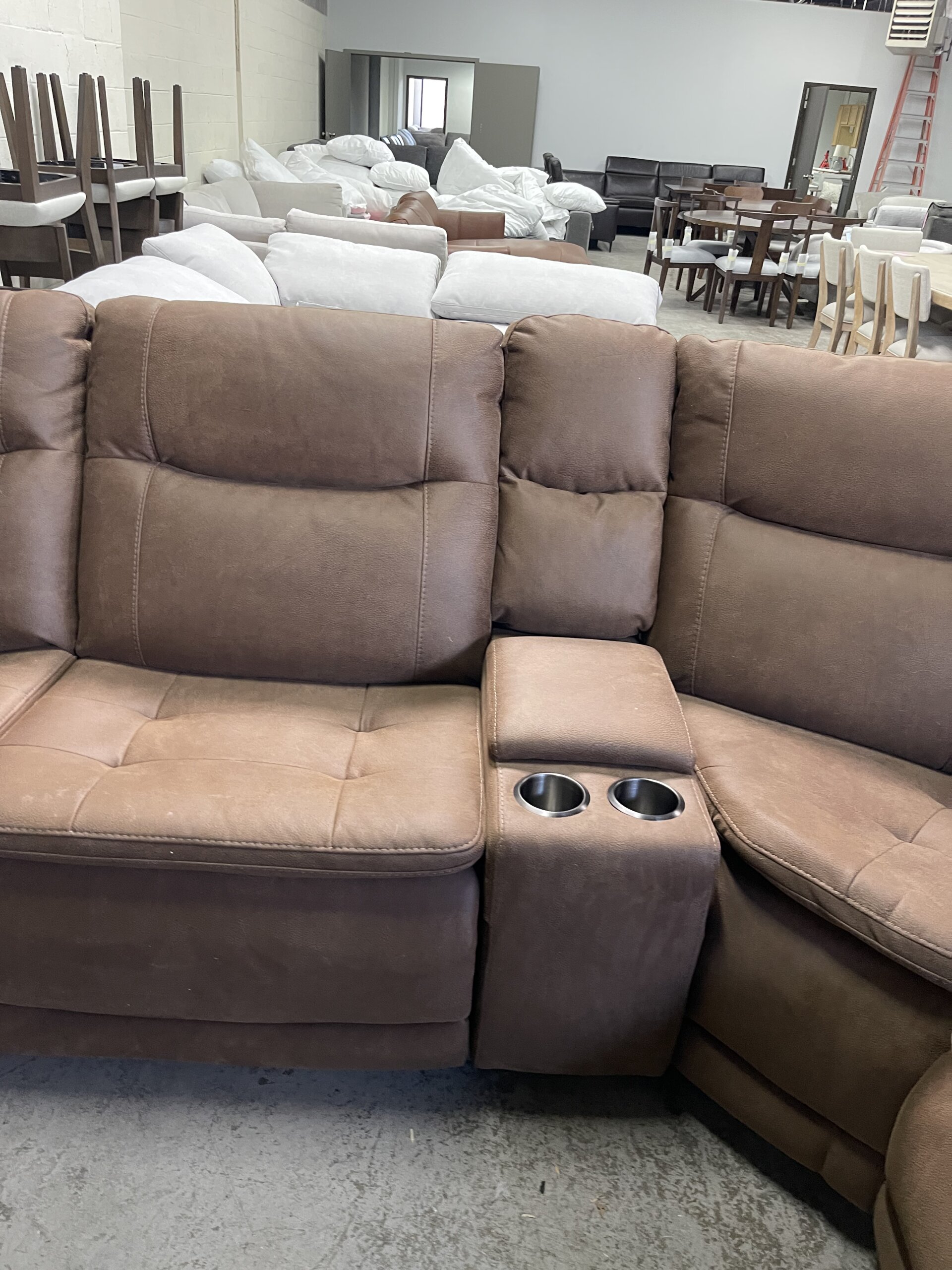 Simms Fabric Power Reclining Sectional with Power Headrests - Photo 8