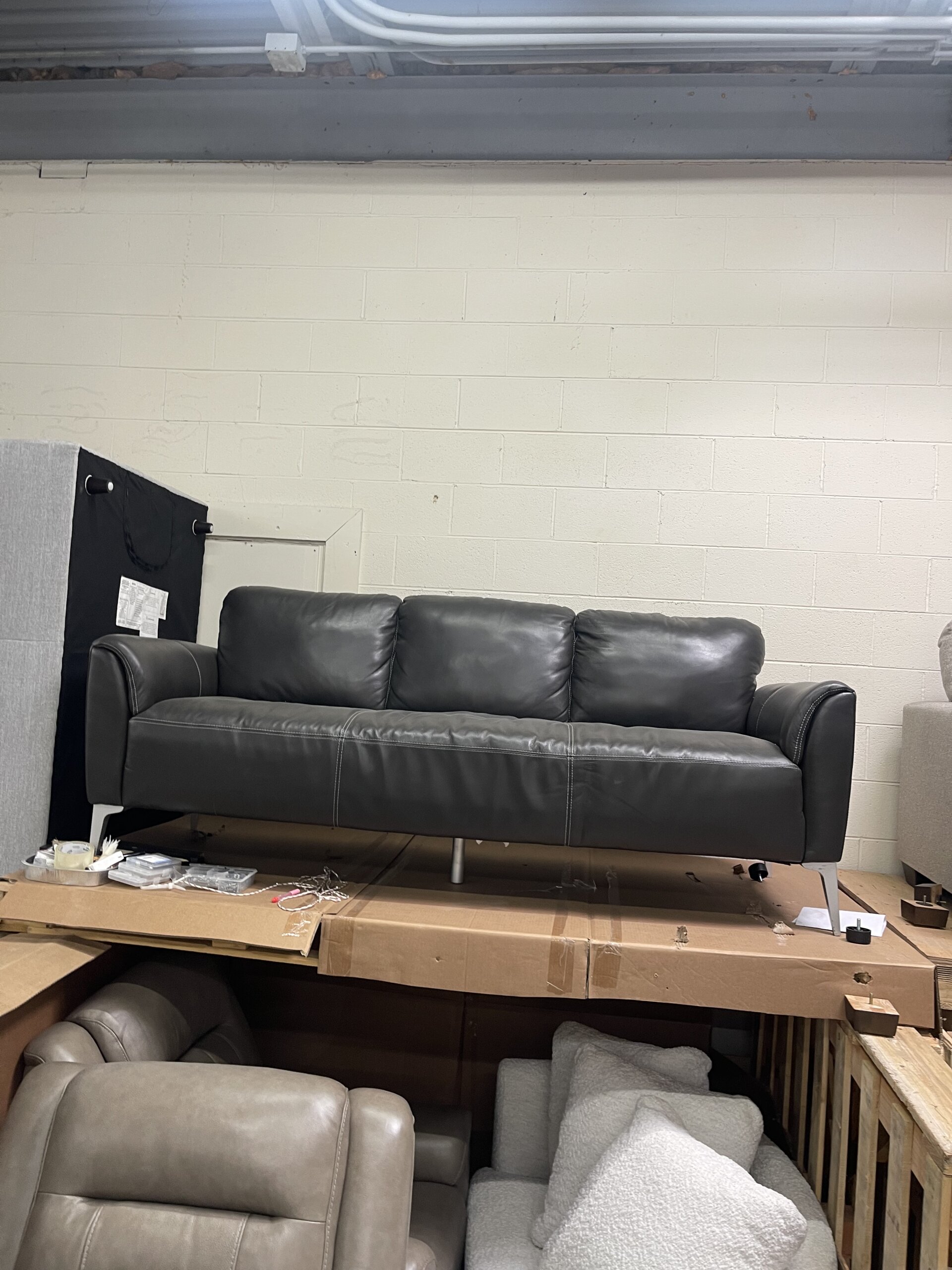 Jordane Top Grain Leather Sofa - Photo 1