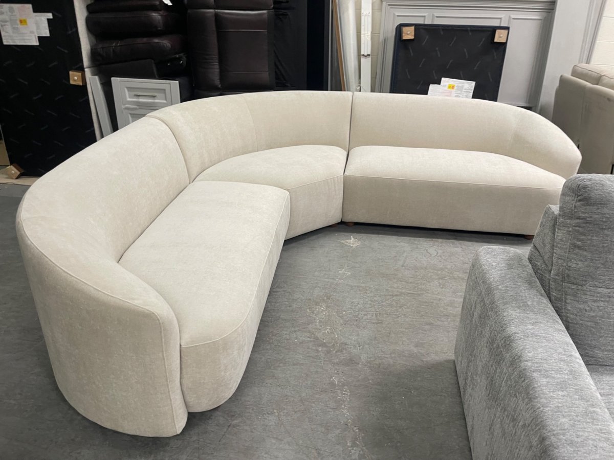 Dolen Curved Fabric Sectional - Photo 2