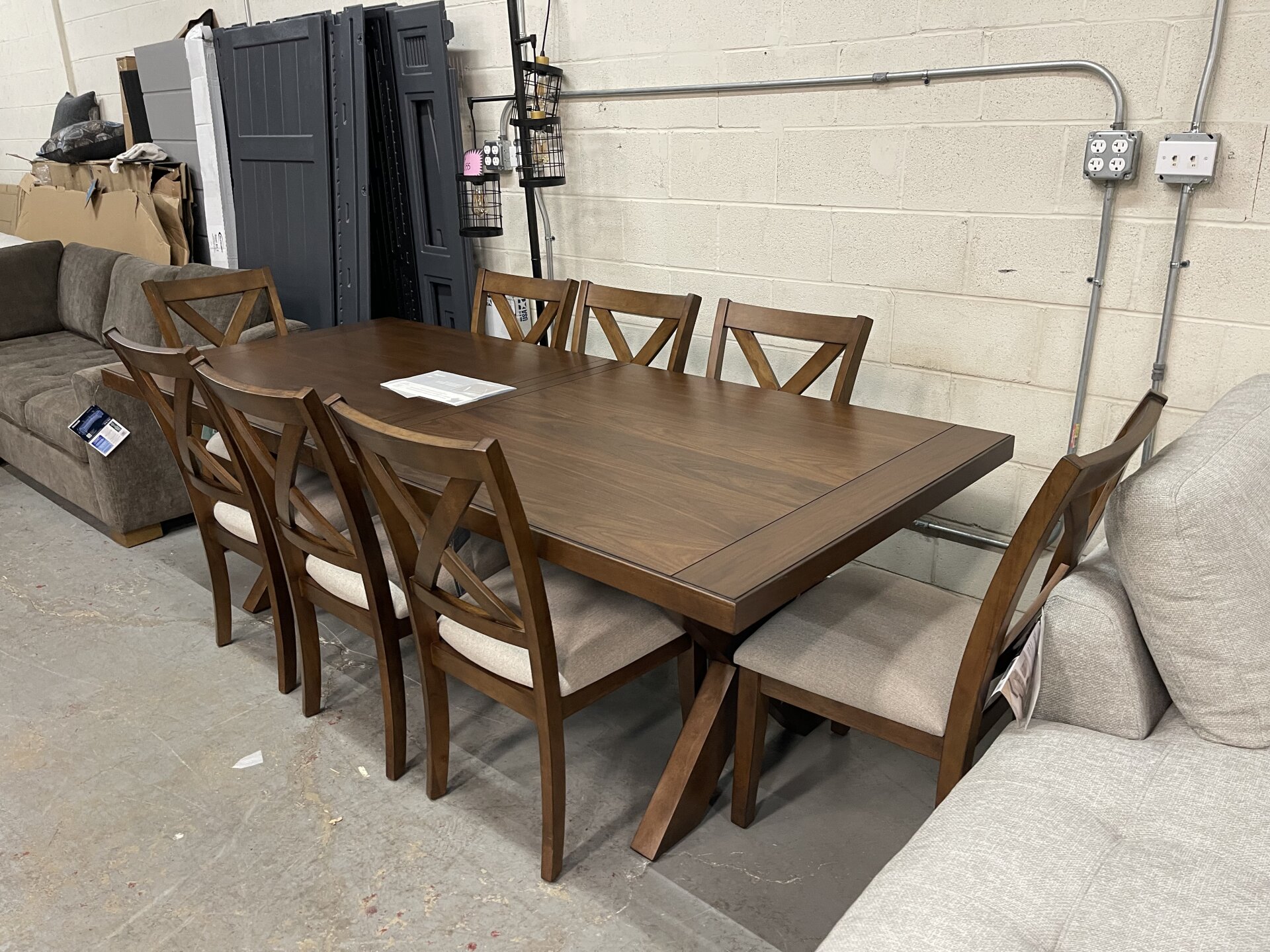 Lathan Dining Table and 8 Chairs (9-piece Set)