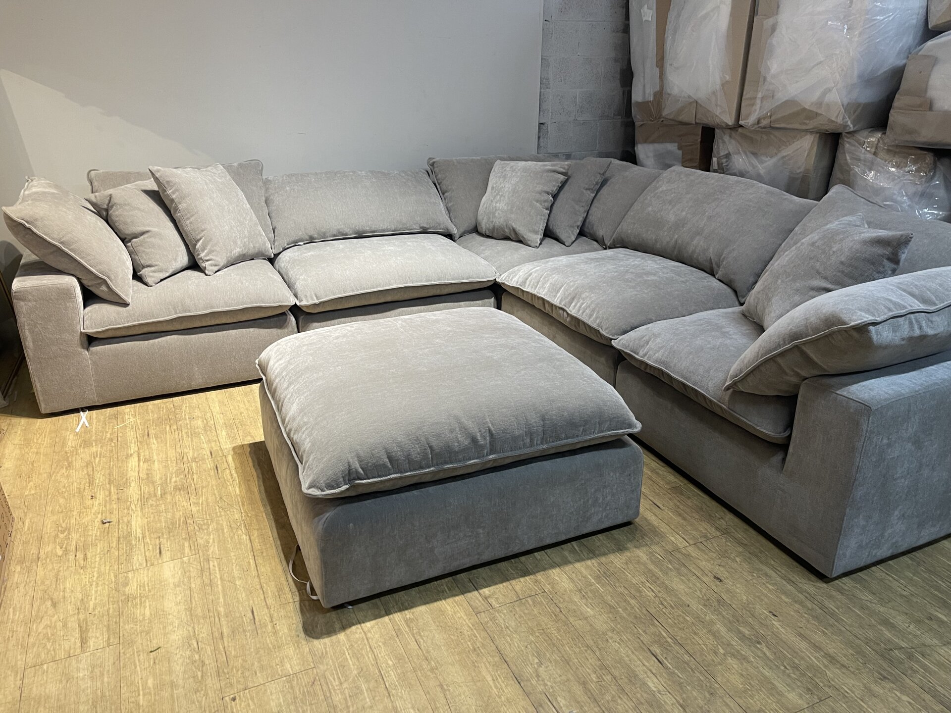 Sereen 6-piece Fabric Modular Sectional, Taupe - Photo 2