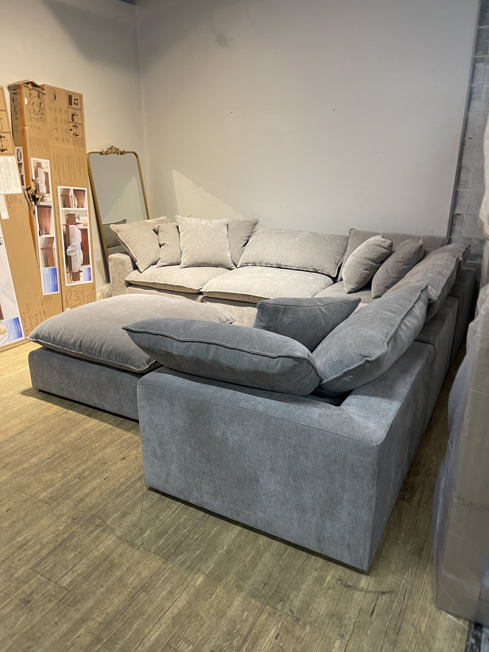 Sereen 6-piece Fabric Modular Sectional, Taupe - Photo 3