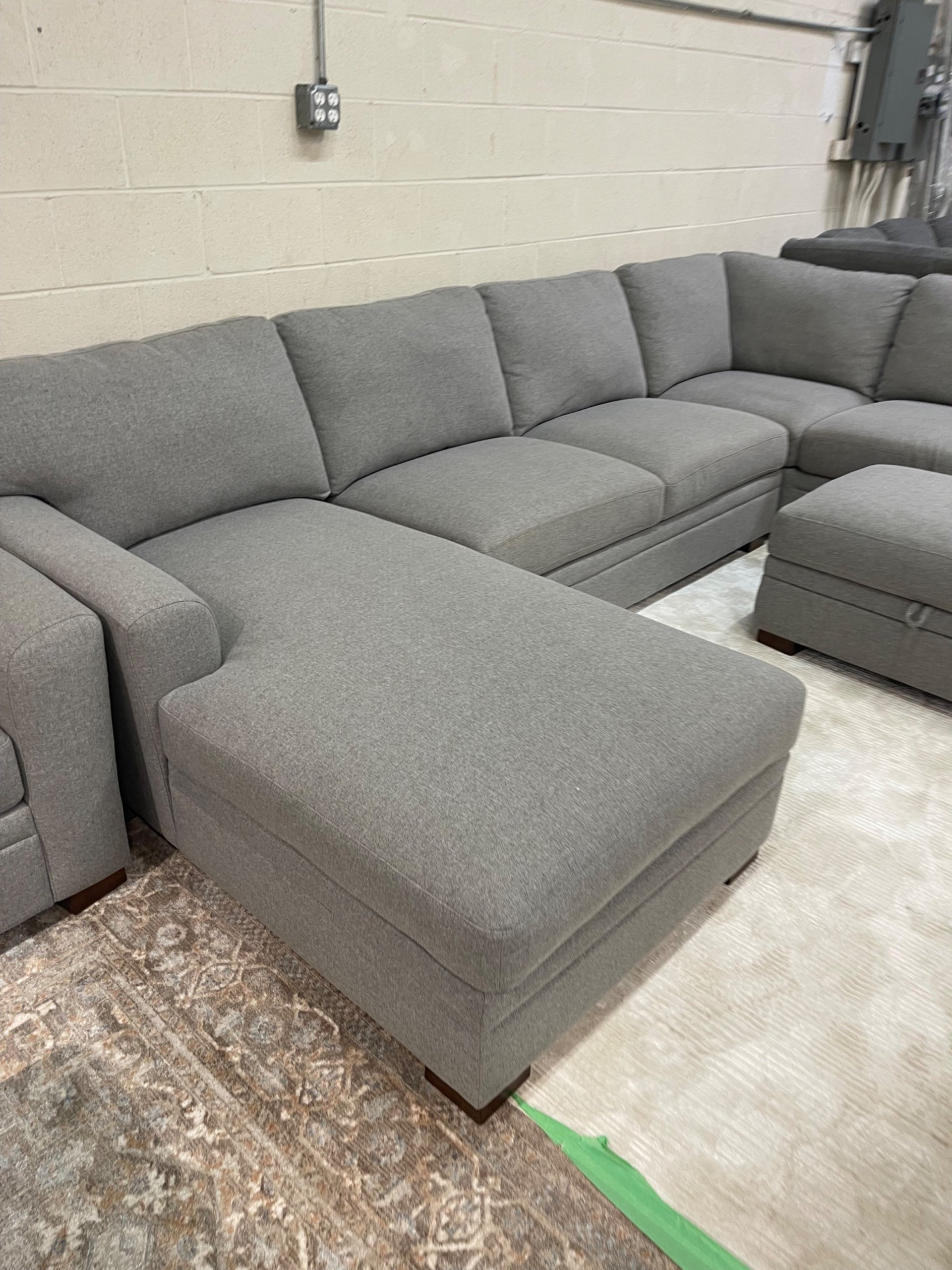 Thomasville Langdon Fabric Sectional with Chaise and Storage Ottoman - Photo 2