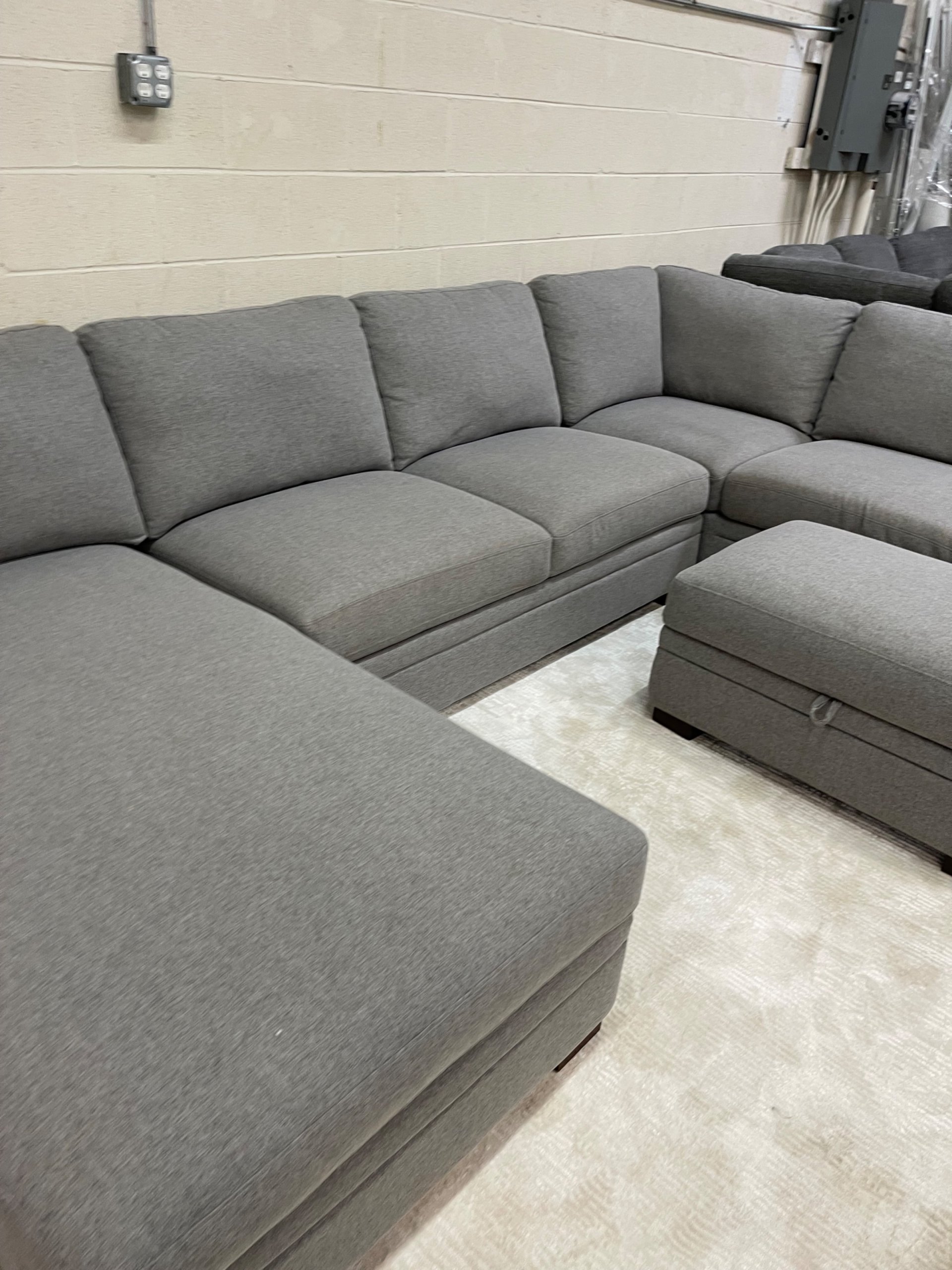 Thomasville Langdon Fabric Sectional with Chaise and Storage Ottoman - Photo 3