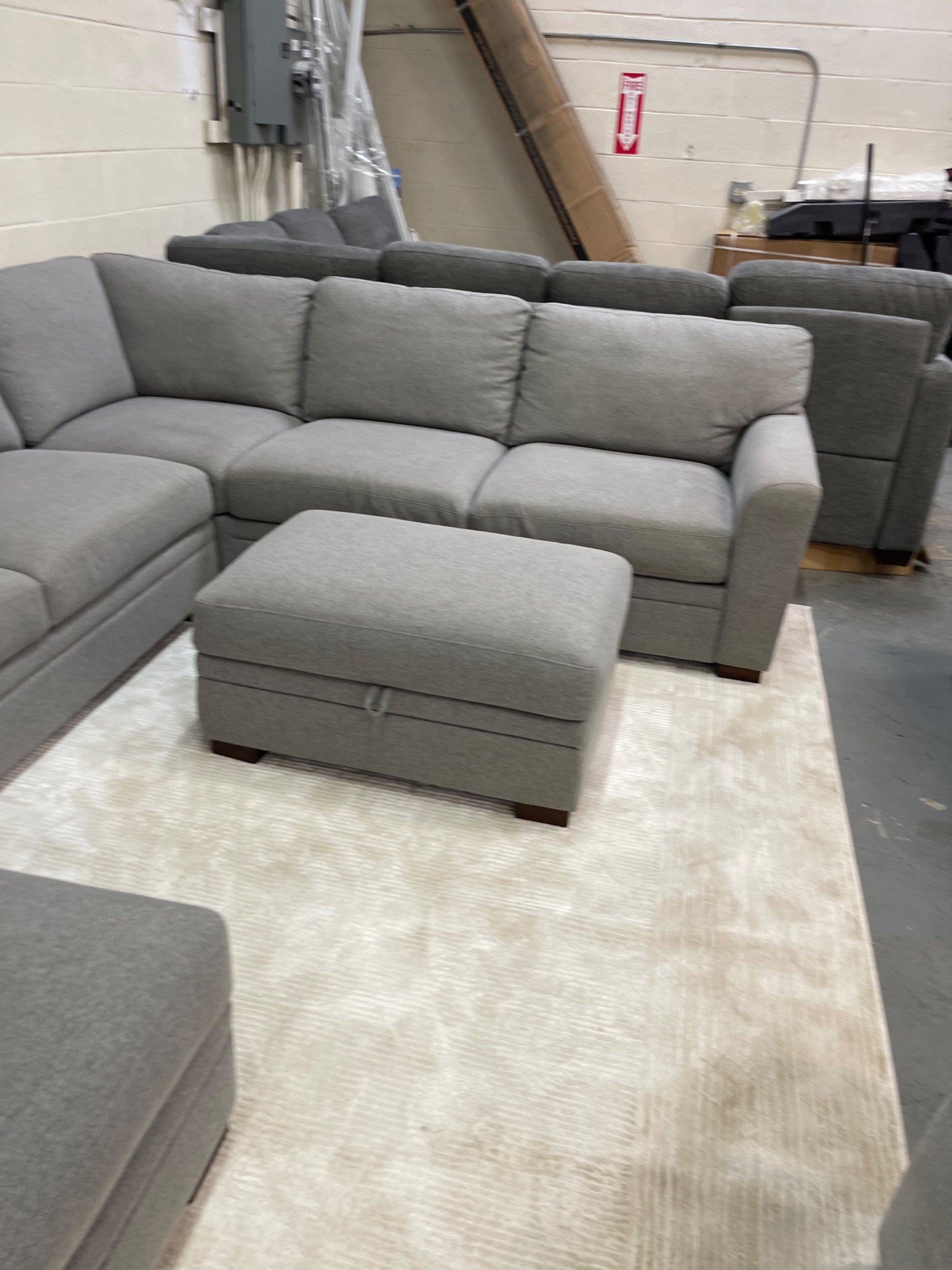 Thomasville Langdon Fabric Sectional with Chaise and Storage Ottoman - Photo 4