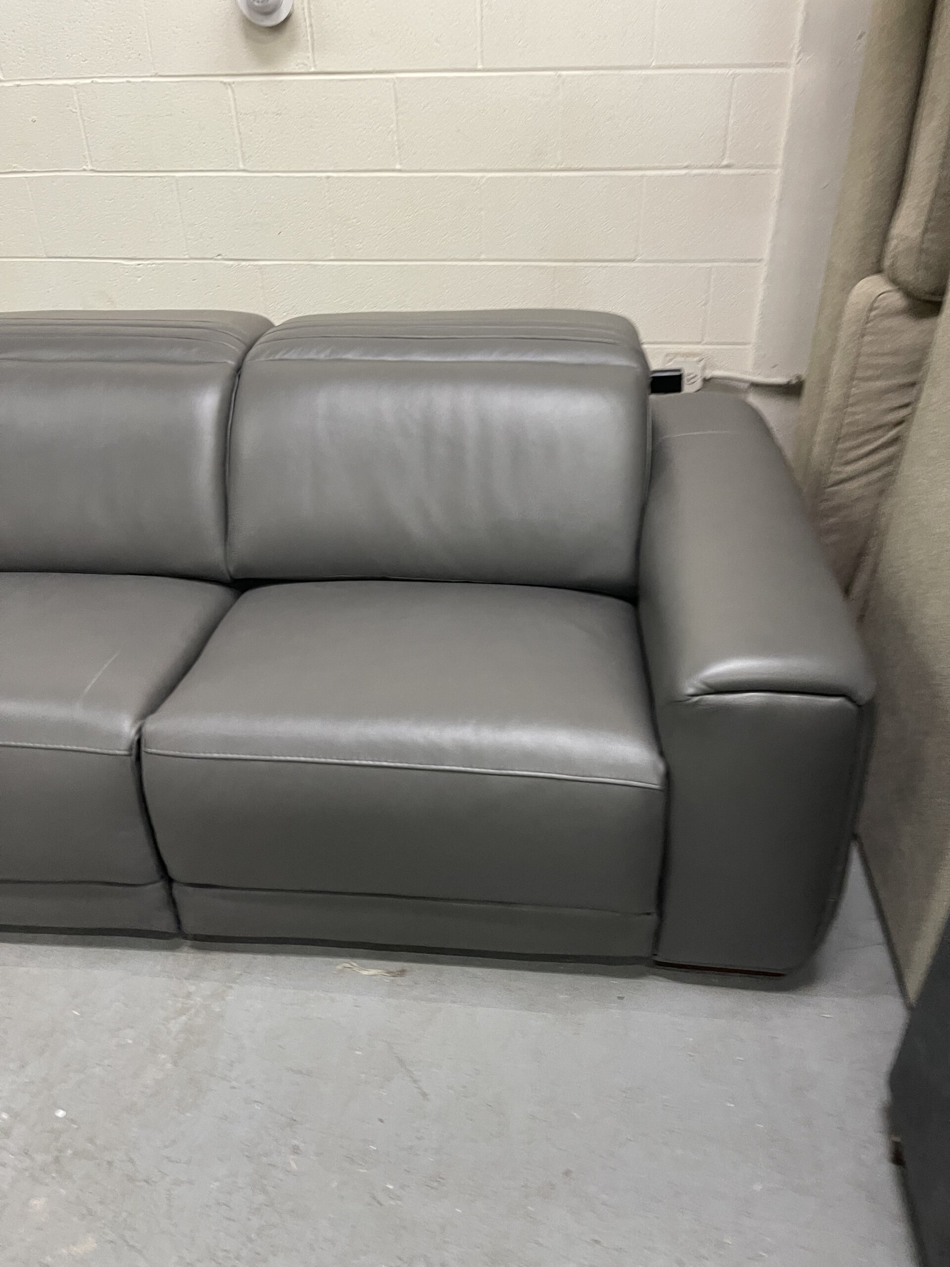 Karson Leather Power Reclining Sectional with Power Headrests - Photo 2