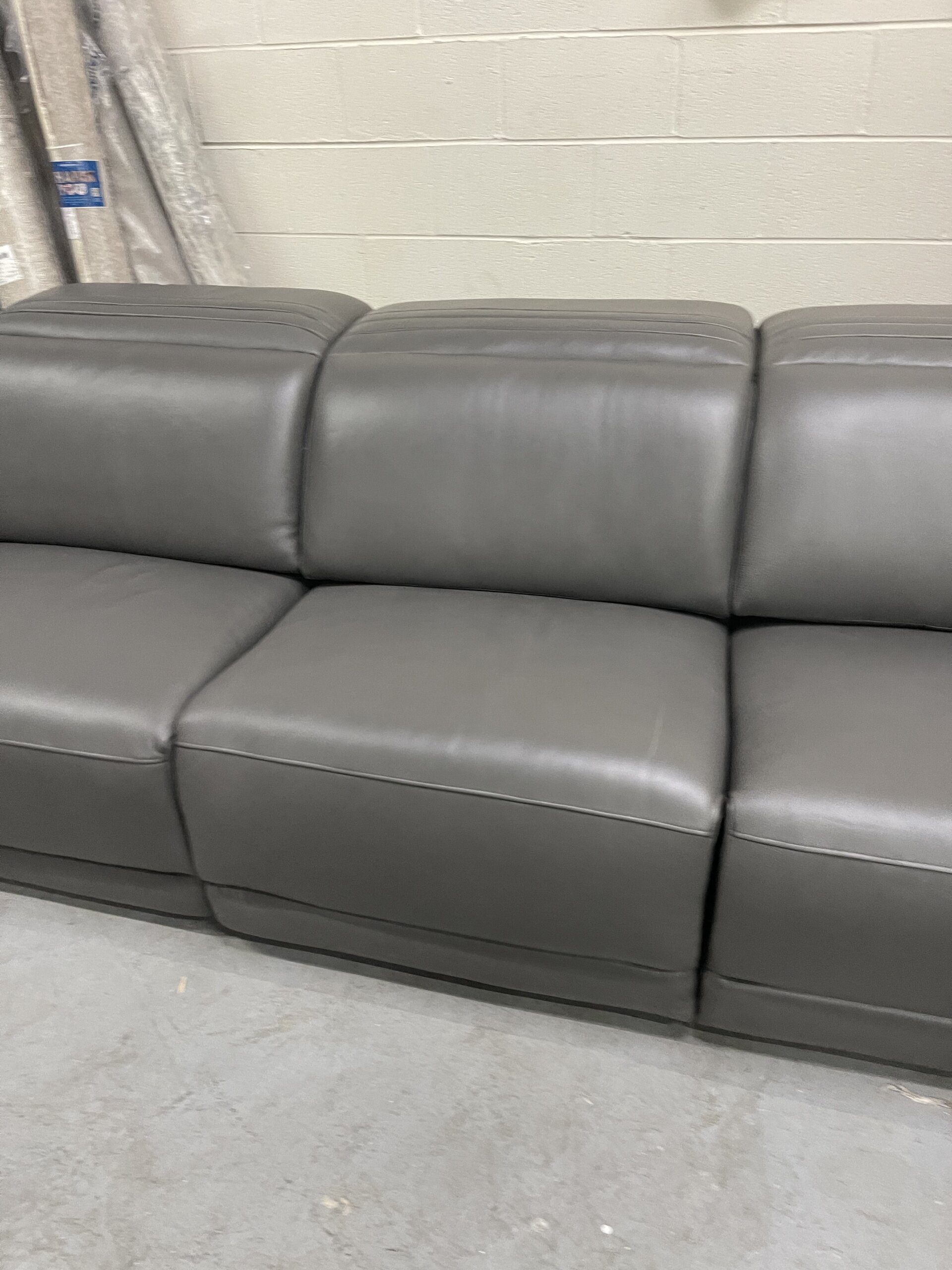 Karson Leather Power Reclining Sectional with Power Headrests - Photo 3