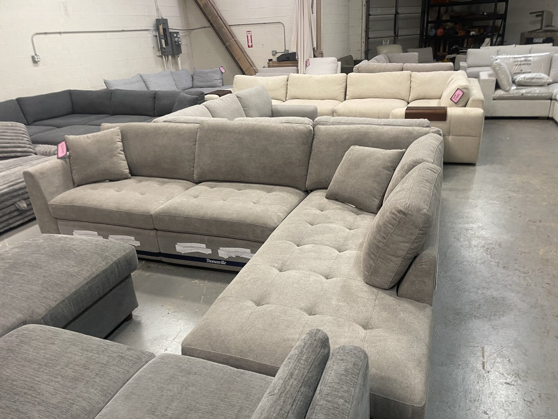 Thomasville Miles Fabric Sectional with Power Footrest