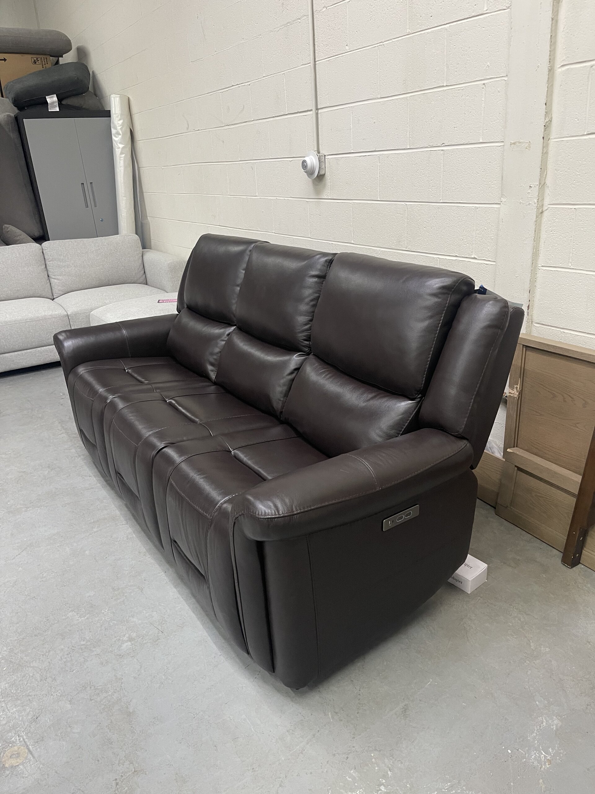 Alba Leather Power Reclining Sofa with Power Headrests - Photo 1