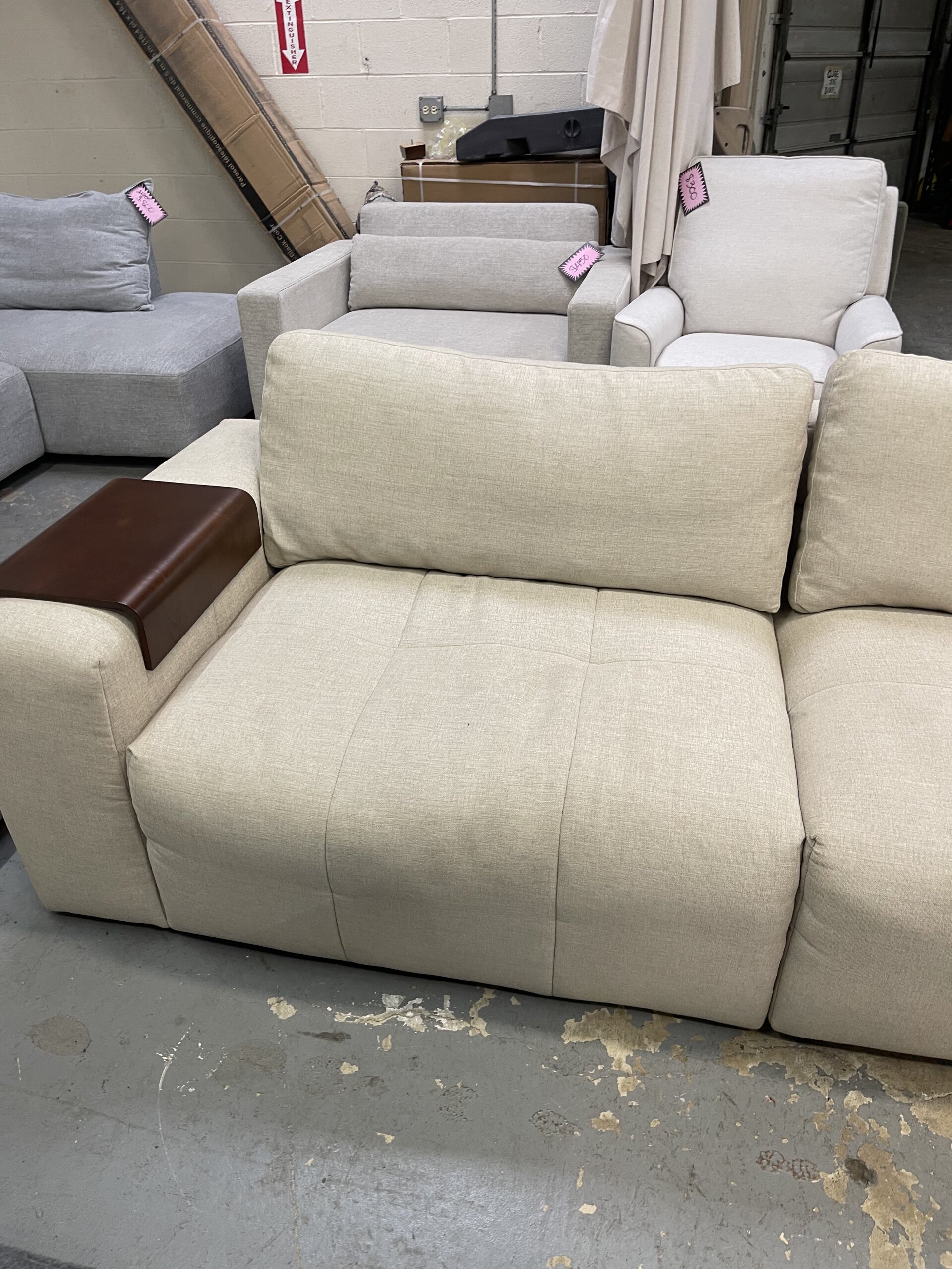 Paige 6-piece Modular Fabric Sectional, Light Beige - Photo 3