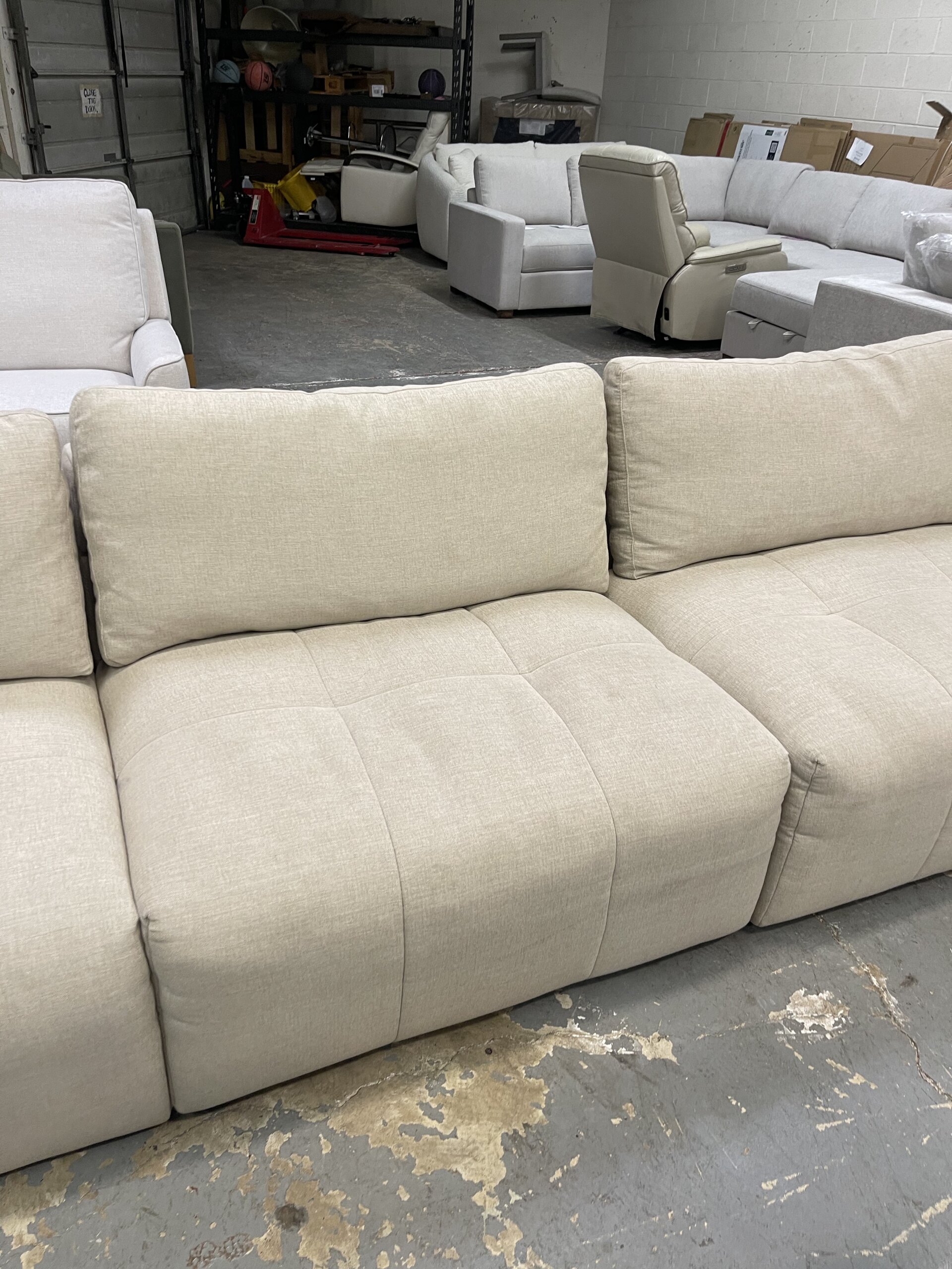 Paige 6-piece Modular Fabric Sectional, Light Beige - Photo 4