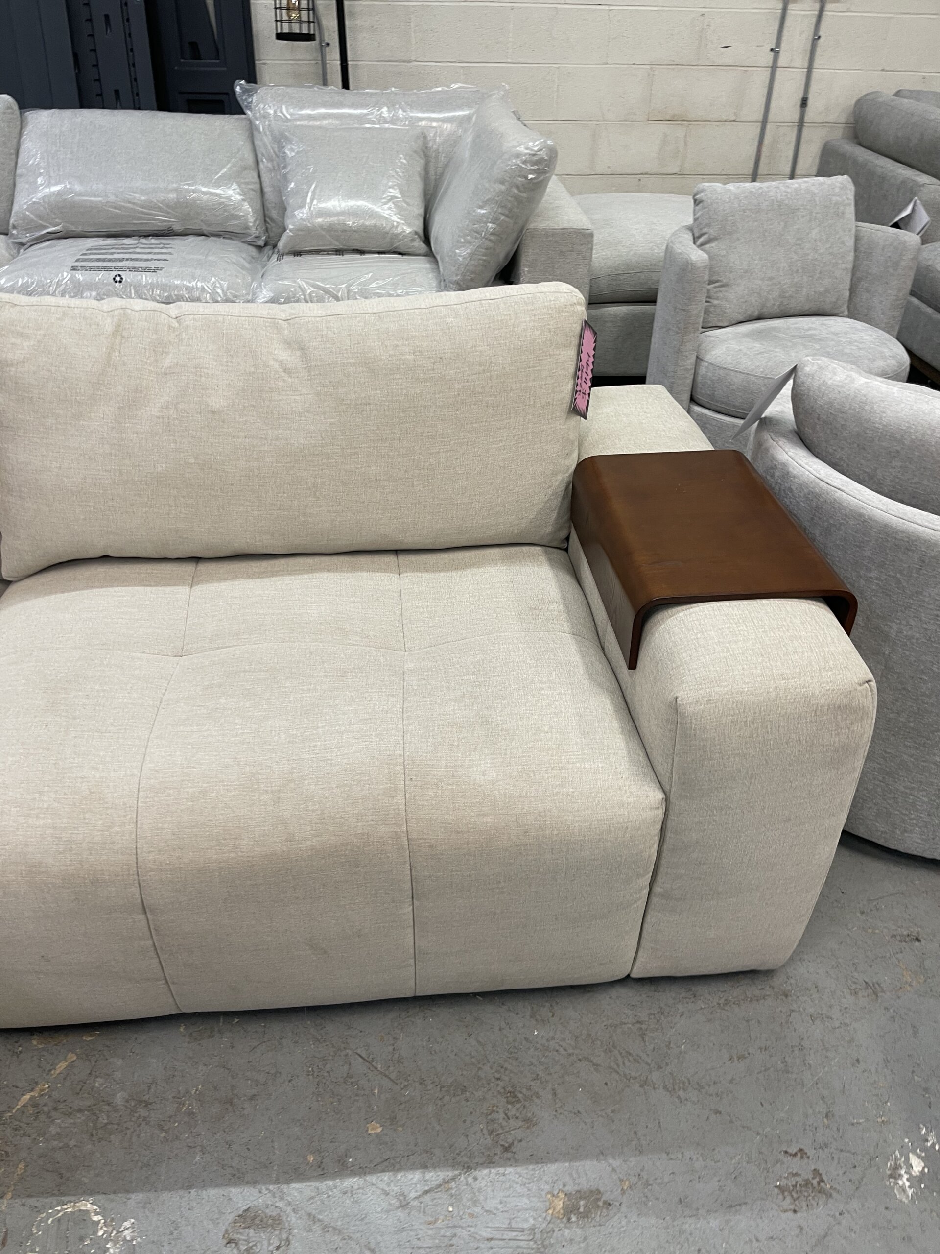 Paige 6-piece Modular Fabric Sectional, Light Beige - Photo 7