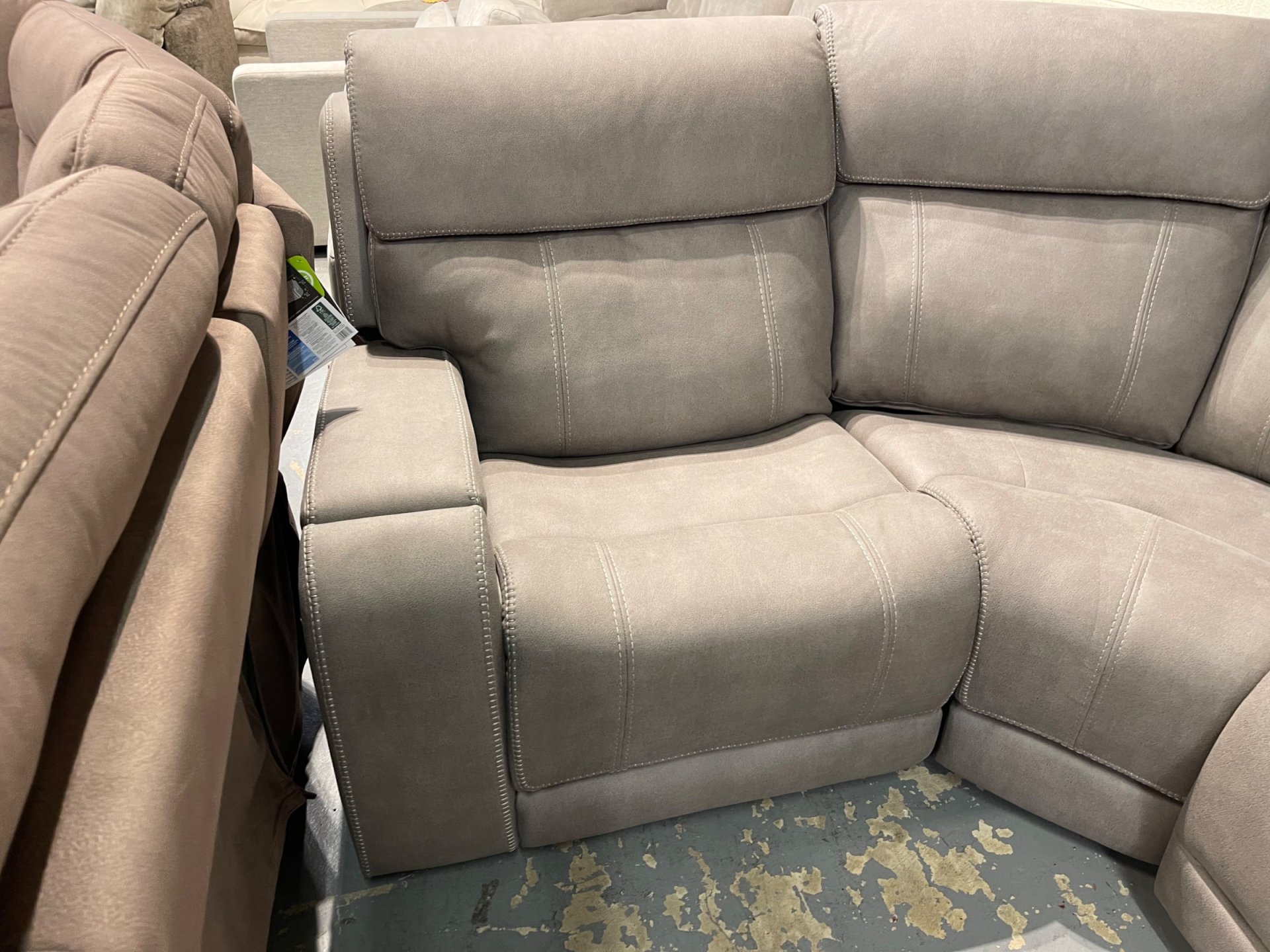 Newberry Fabric Power Reclining Sectional with Power Headrest & Power Lumbar - Photo 3