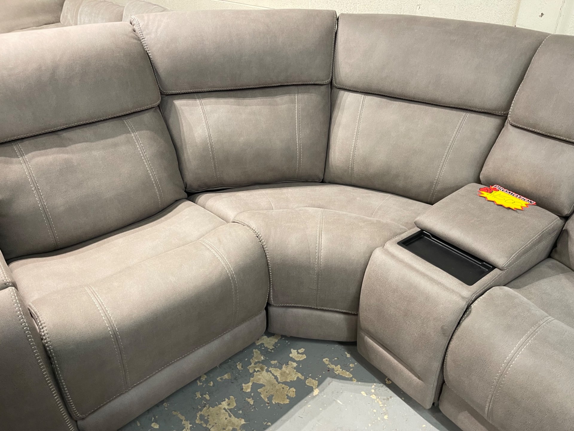 Newberry Fabric Power Reclining Sectional with Power Headrest & Power Lumbar - Photo 4