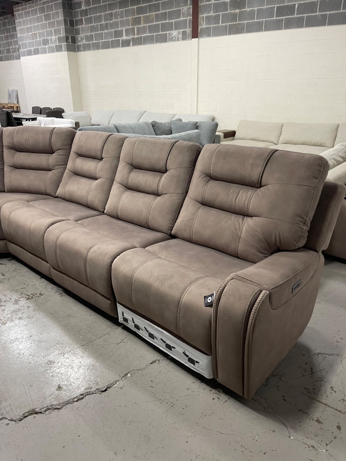 Barcalounger Carmelo Fabric Power Reclining Sectional with Power Headrests - Photo 2