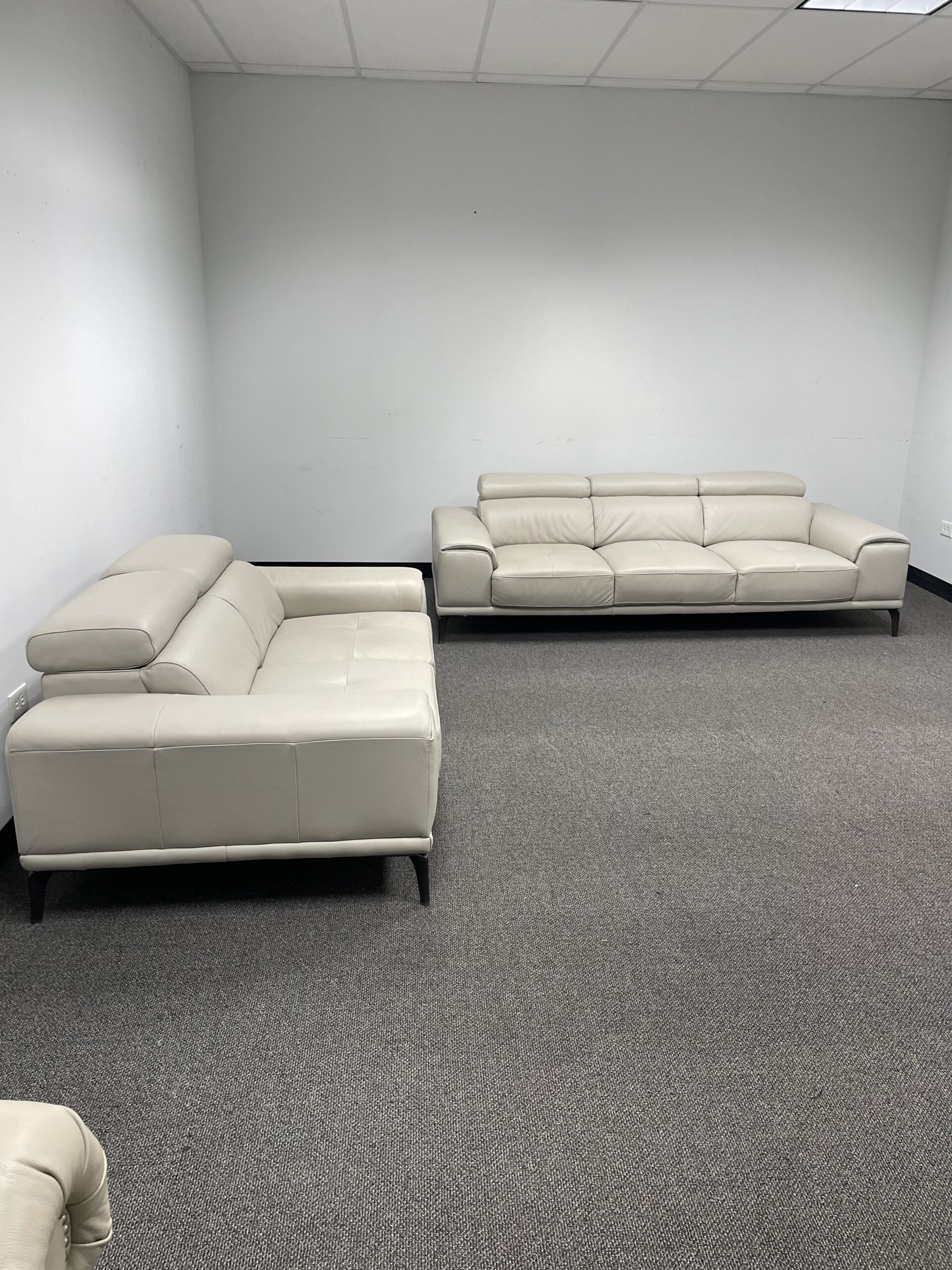 Kimora Top Grain Leather Sofa and Loveseat Set - Photo 1