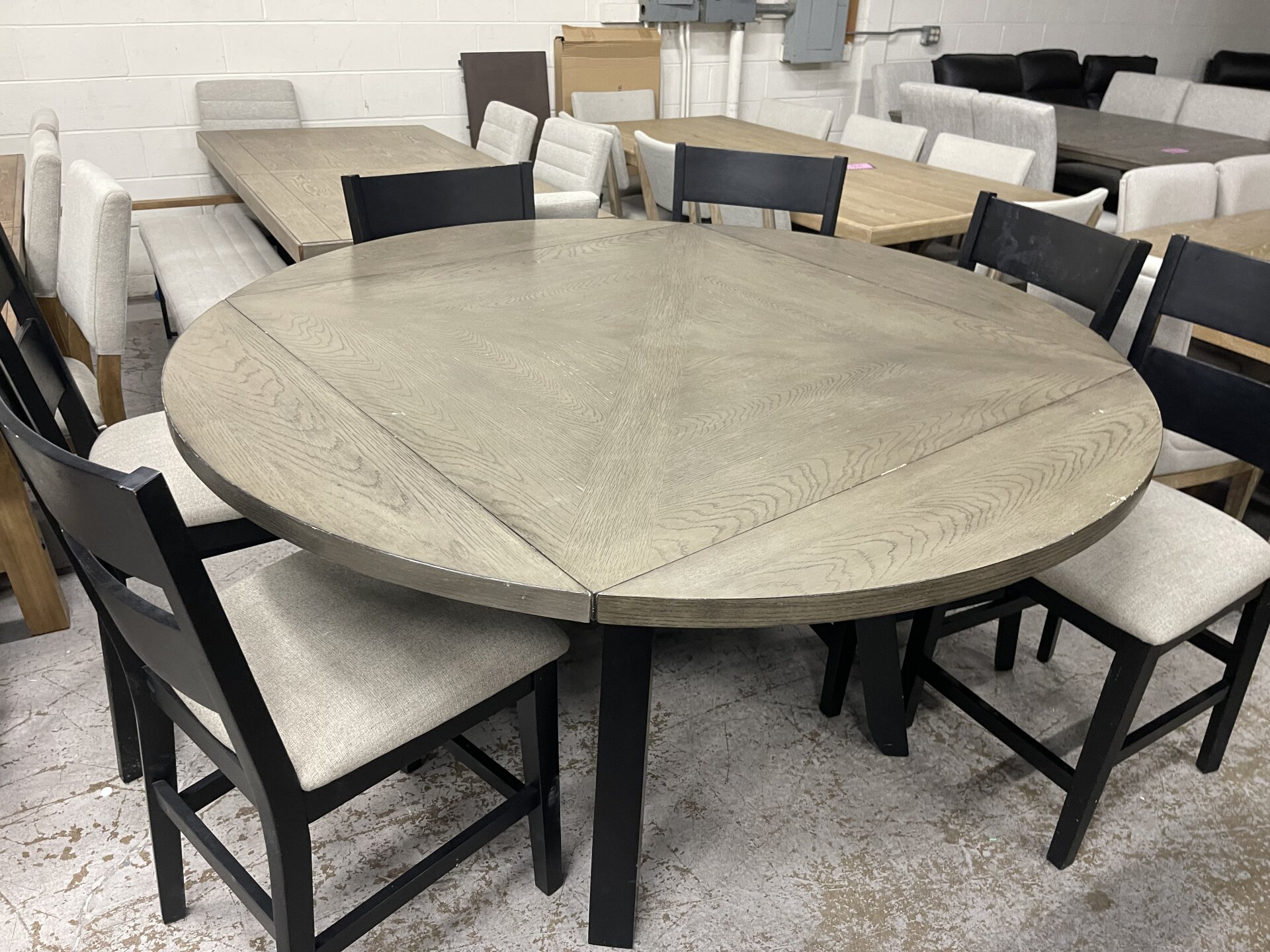 Easton 7-piece Square to Round Counter Height Dining Set - Photo 1