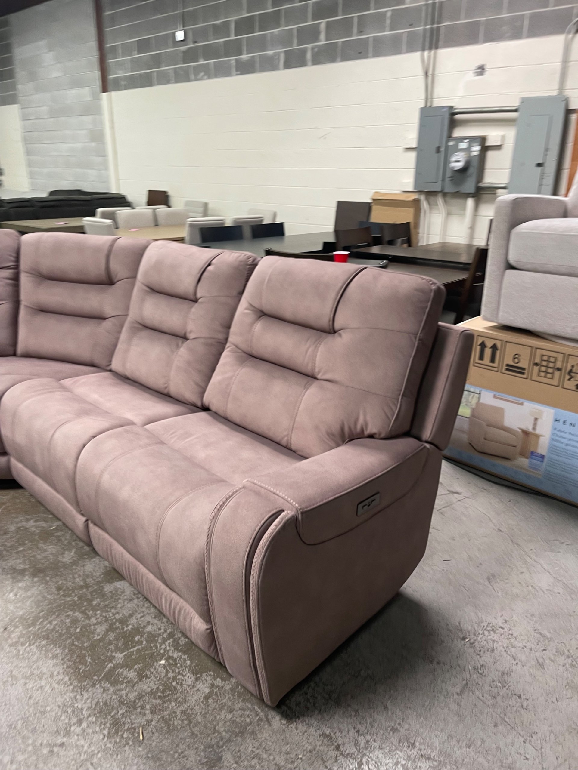 Barcalounger Carmelo Fabric Power Reclining Sectional with Power Headrests - Photo 3