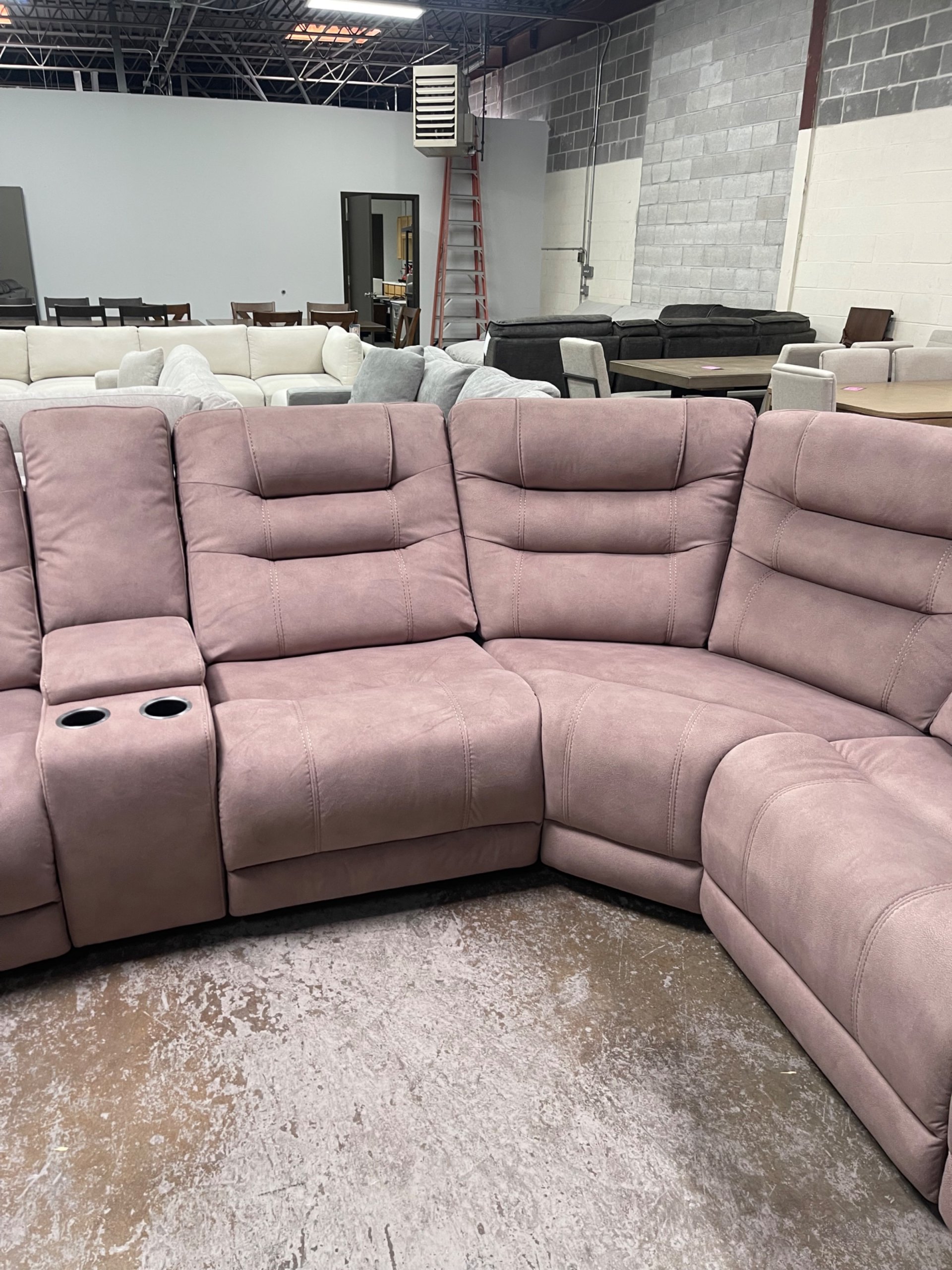 Barcalounger Carmelo Fabric Power Reclining Sectional with Power Headrests - Photo 5