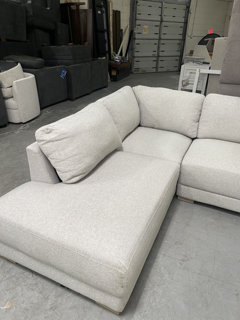 Drayden Fabric Sectional with Ottoman - Photo 2
