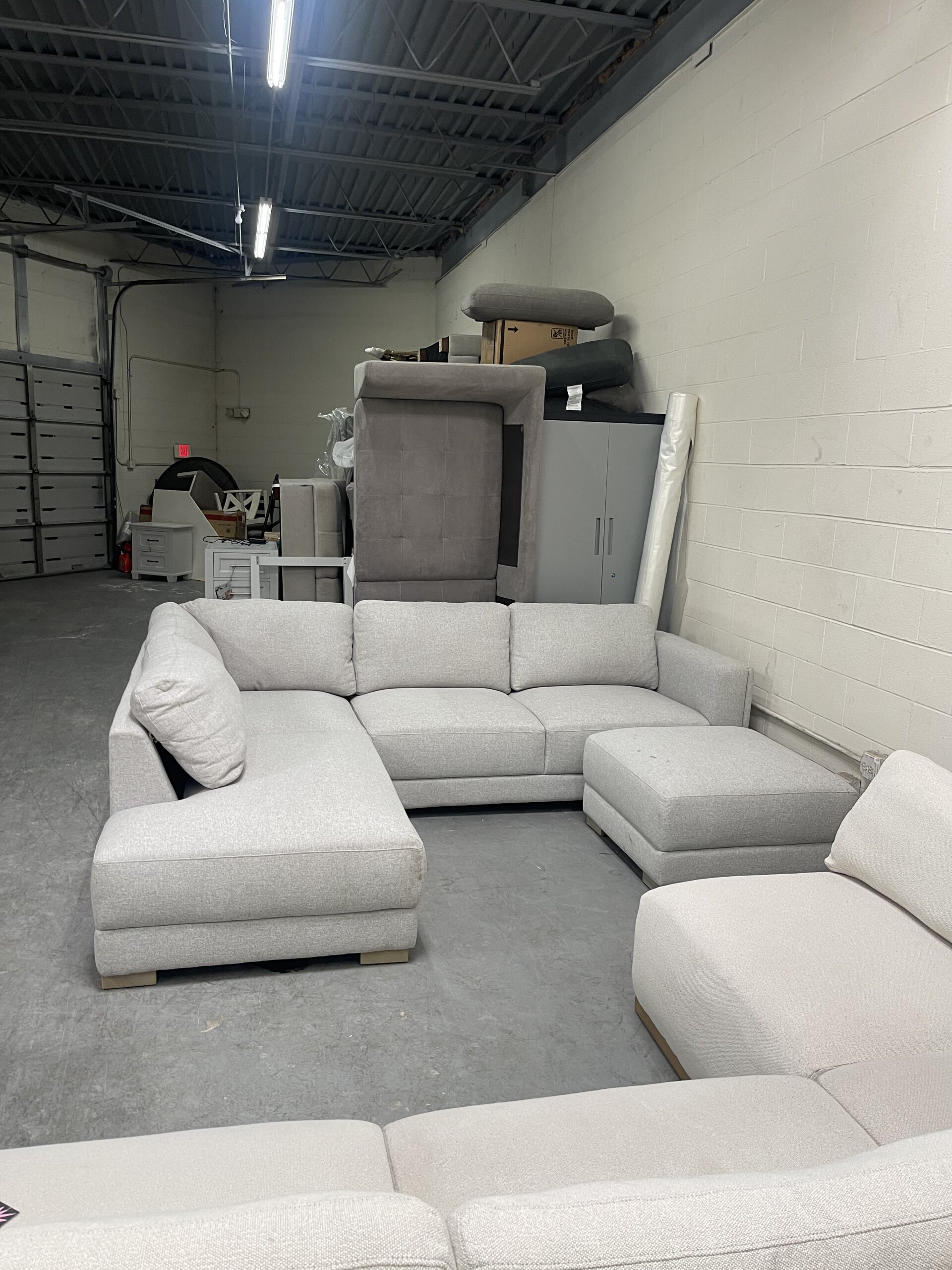 Drayden Fabric Sectional with Ottoman - Photo 2