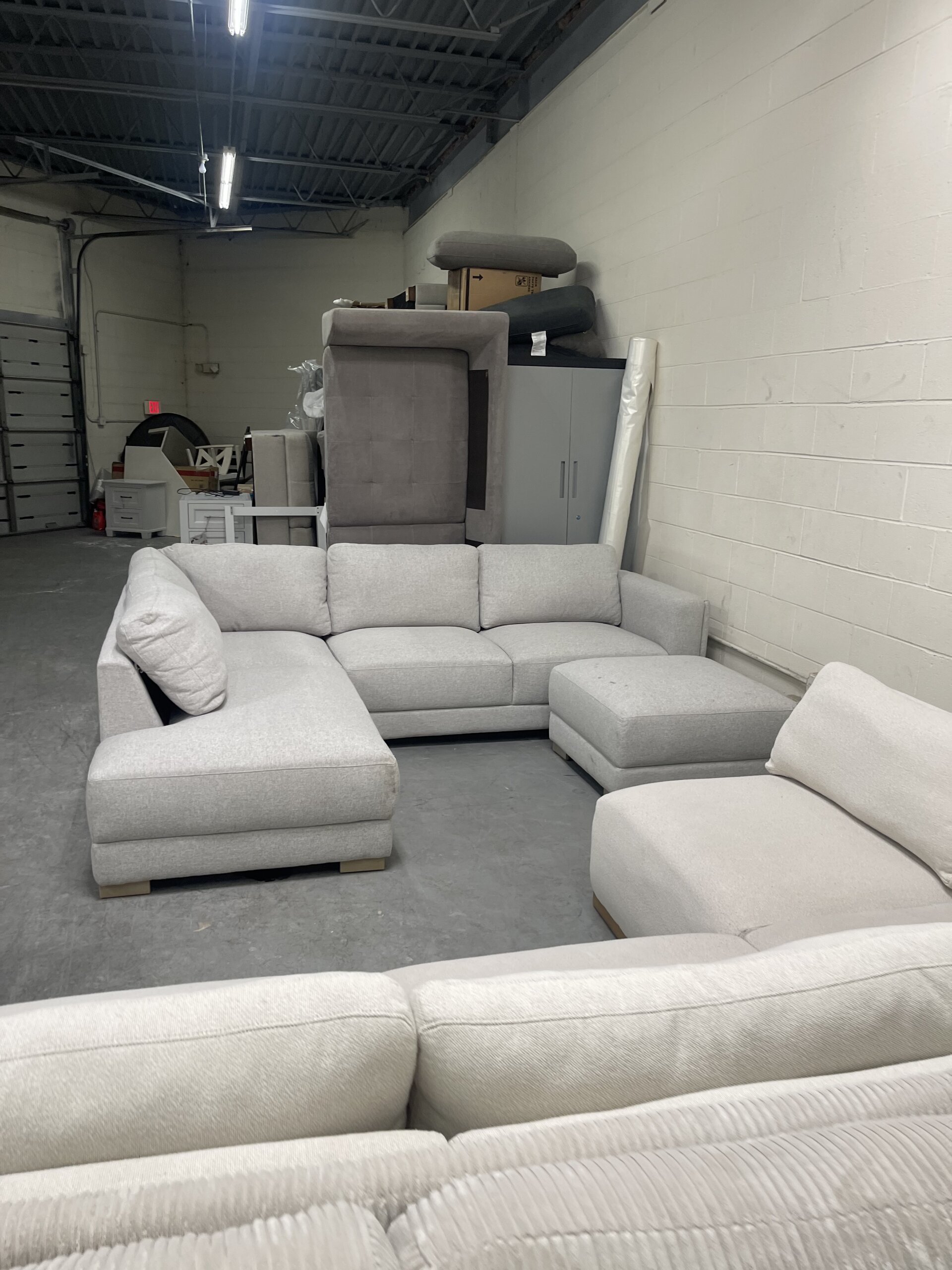 Drayden Fabric Sectional with Ottoman - Photo 3