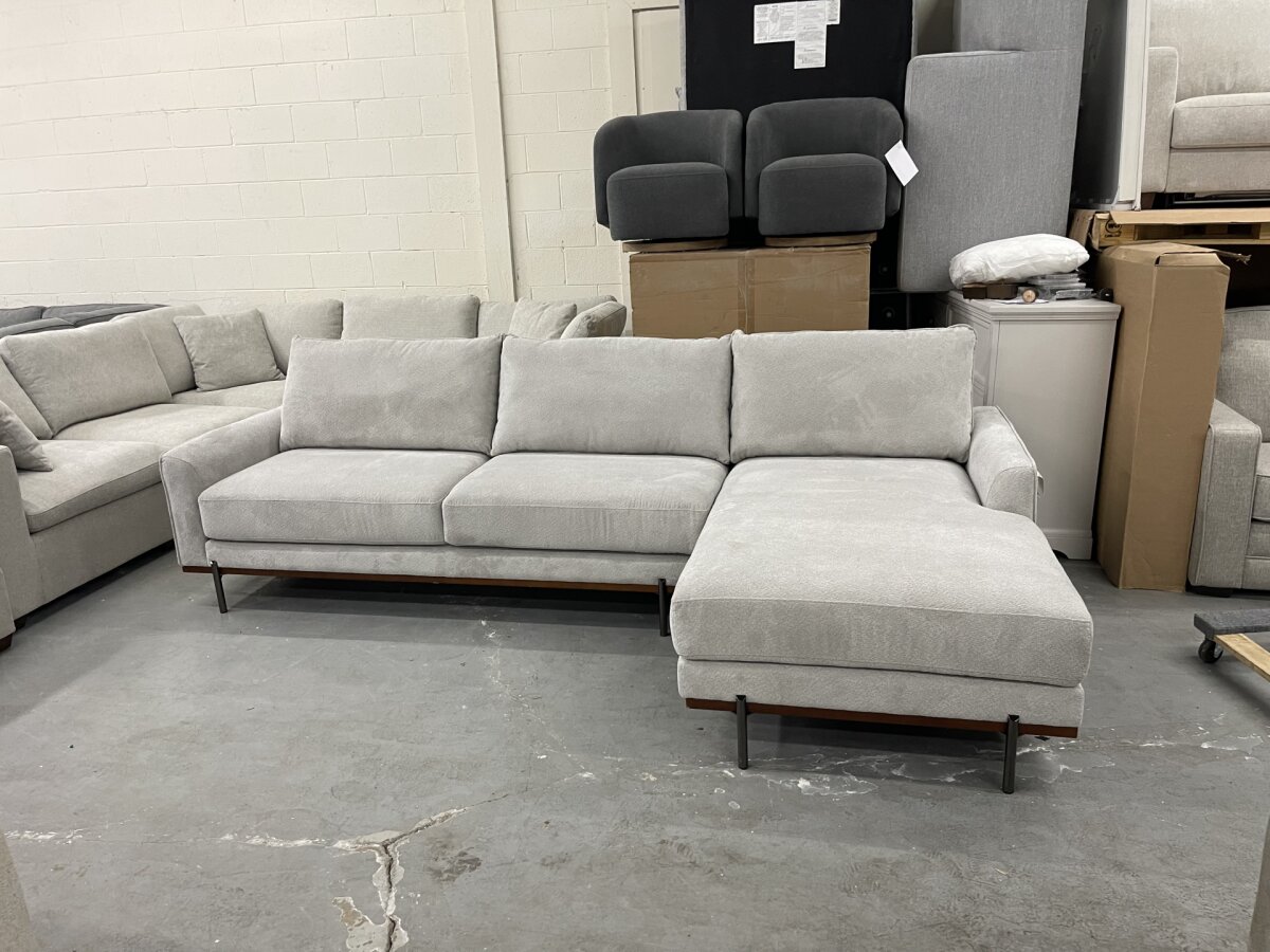 Myla 2-piece Fabric Sofa Chaise - Photo 2