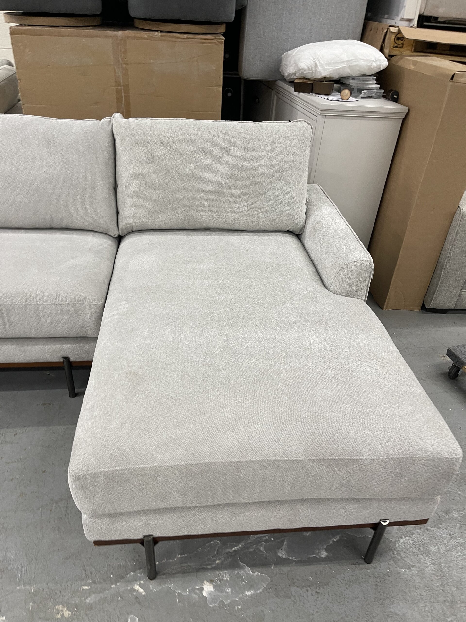 Myla 2-piece Fabric Sofa Chaise - Photo 3