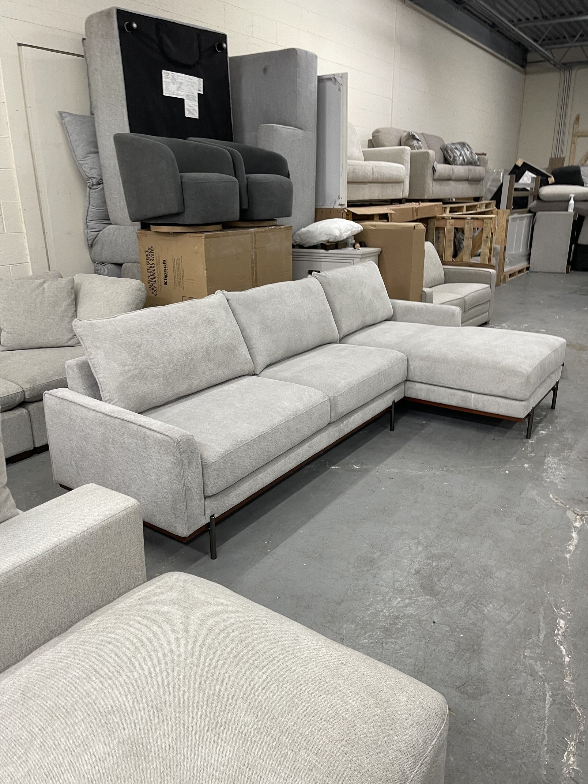 Myla 2-piece Fabric Sofa Chaise - Photo 6