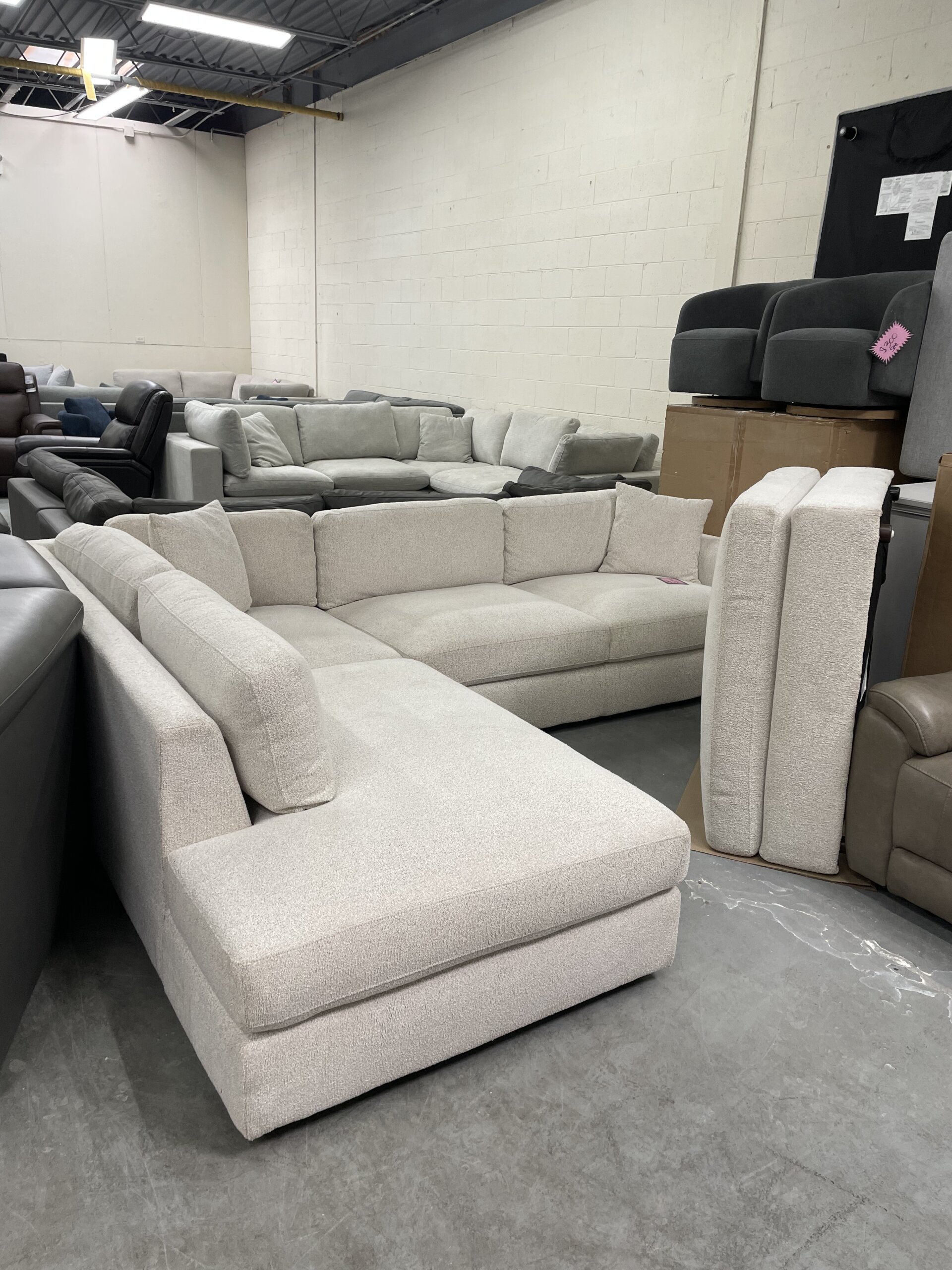 Andee Fabric Sectional with Ottoman - Photo 1