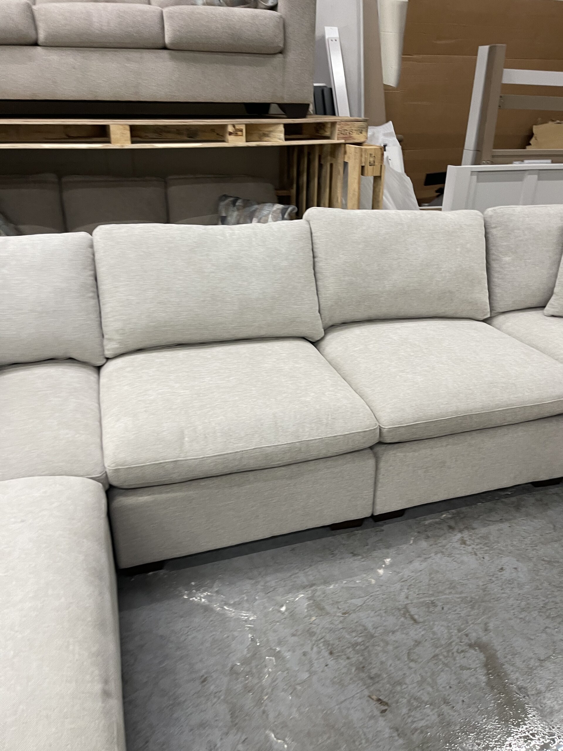 Thomasville Lowell 6-piece Fabric Modular Sectional, Gray - Photo 4