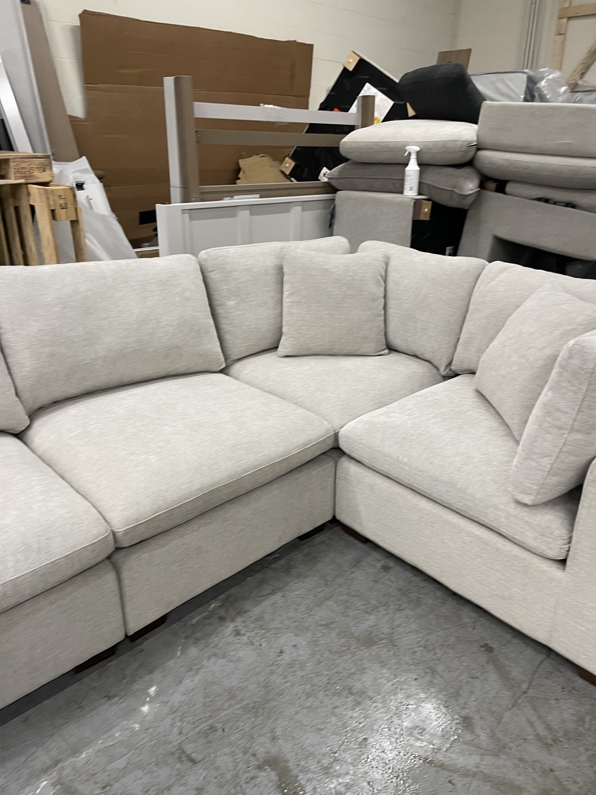 Thomasville Lowell 6-piece Fabric Modular Sectional, Gray - Photo 5