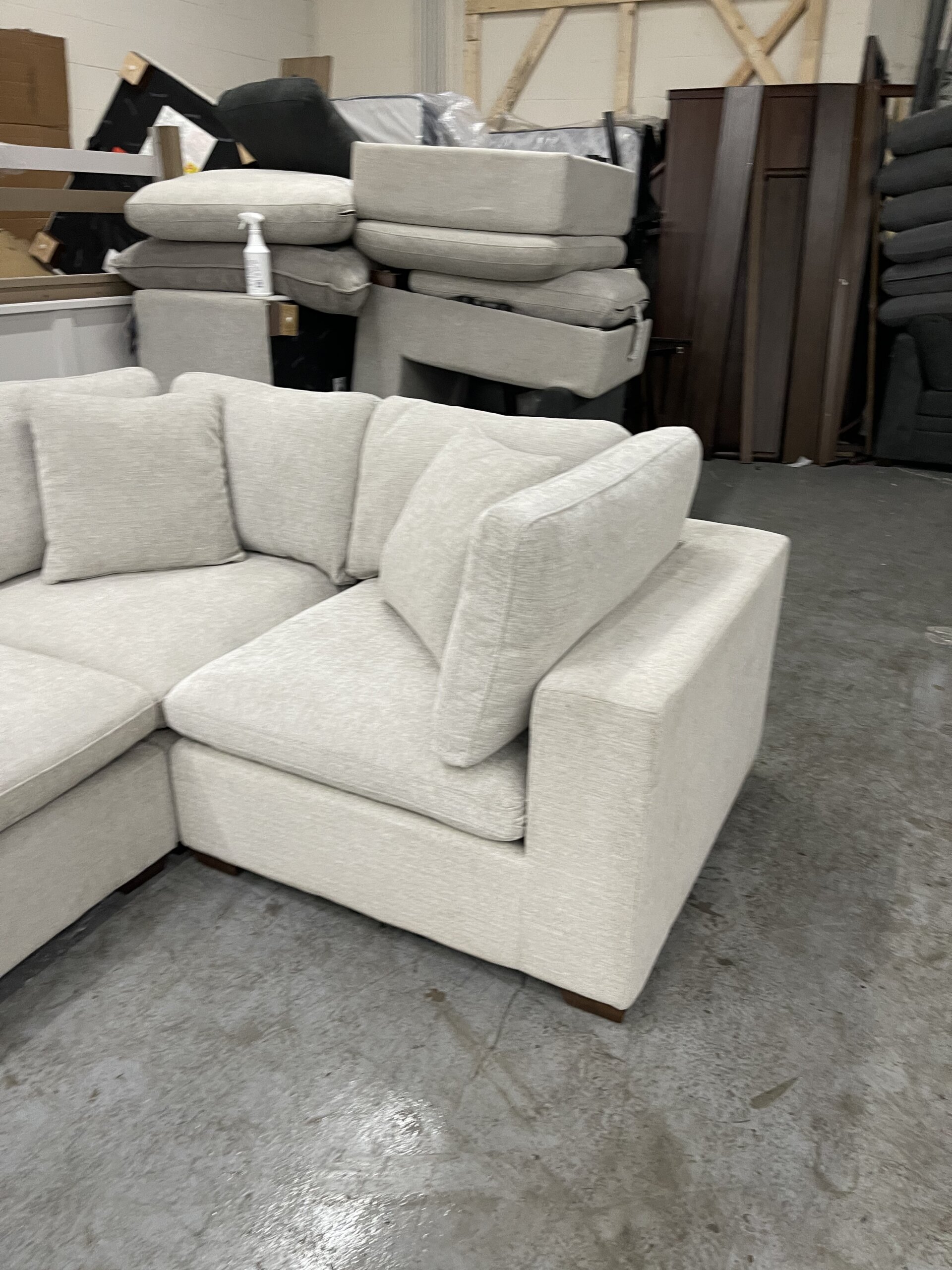 Thomasville Lowell 6-piece Fabric Modular Sectional, Gray - Photo 6