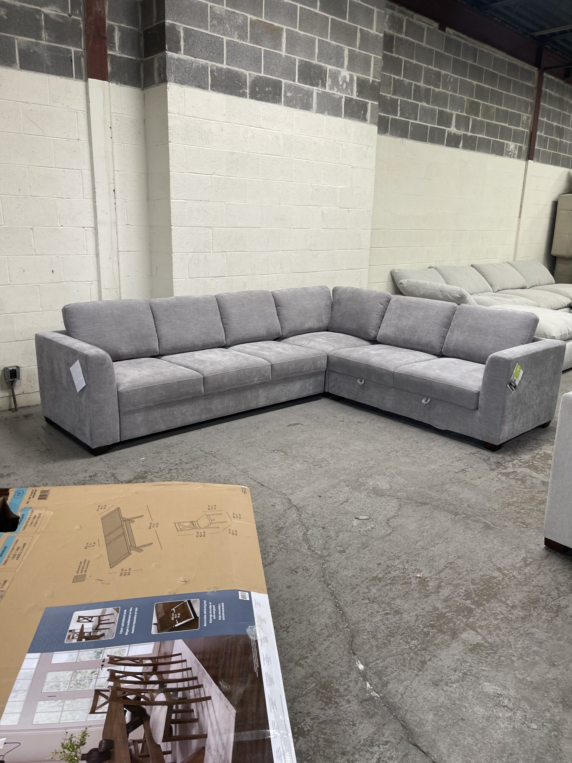 Thomasville Caler Convertible Sleeper Sectional with Storage