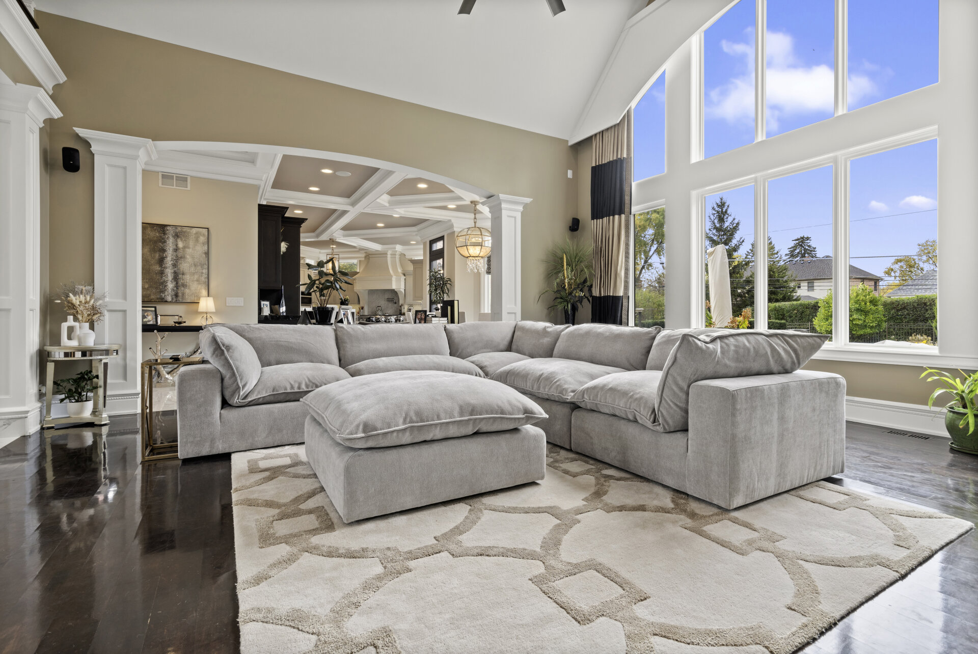 Gray Modular Cloud Couch Sectional 6 Pieces including Ottoman (Cat-5 Fabric) - Photo 3